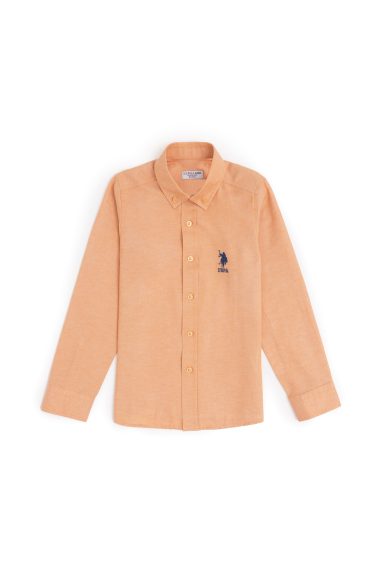 پیراهن بیسیک  آجری  رگولار  پسرانه یو اس پولو | US POLO ASSN