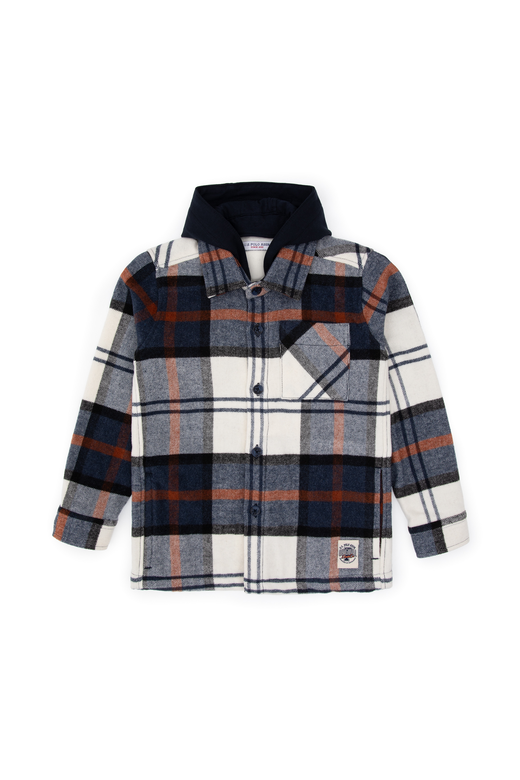 پیراهن لاجورد روشن Oversize پسرانه یو اس پولو | US POLO ASSN