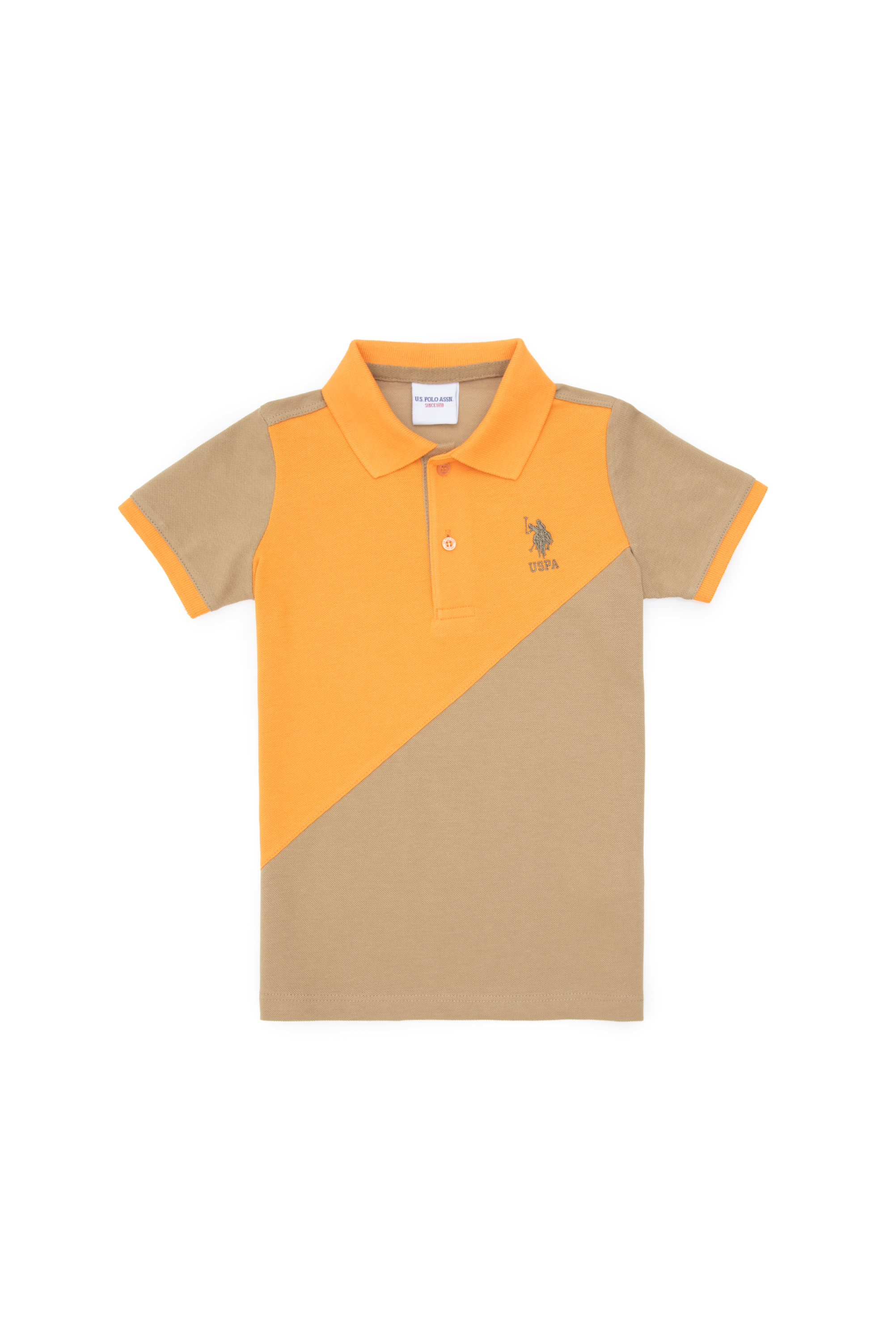 تی شرت خاکی رگولار پسرانه یو اس پولو | US POLO ASSN