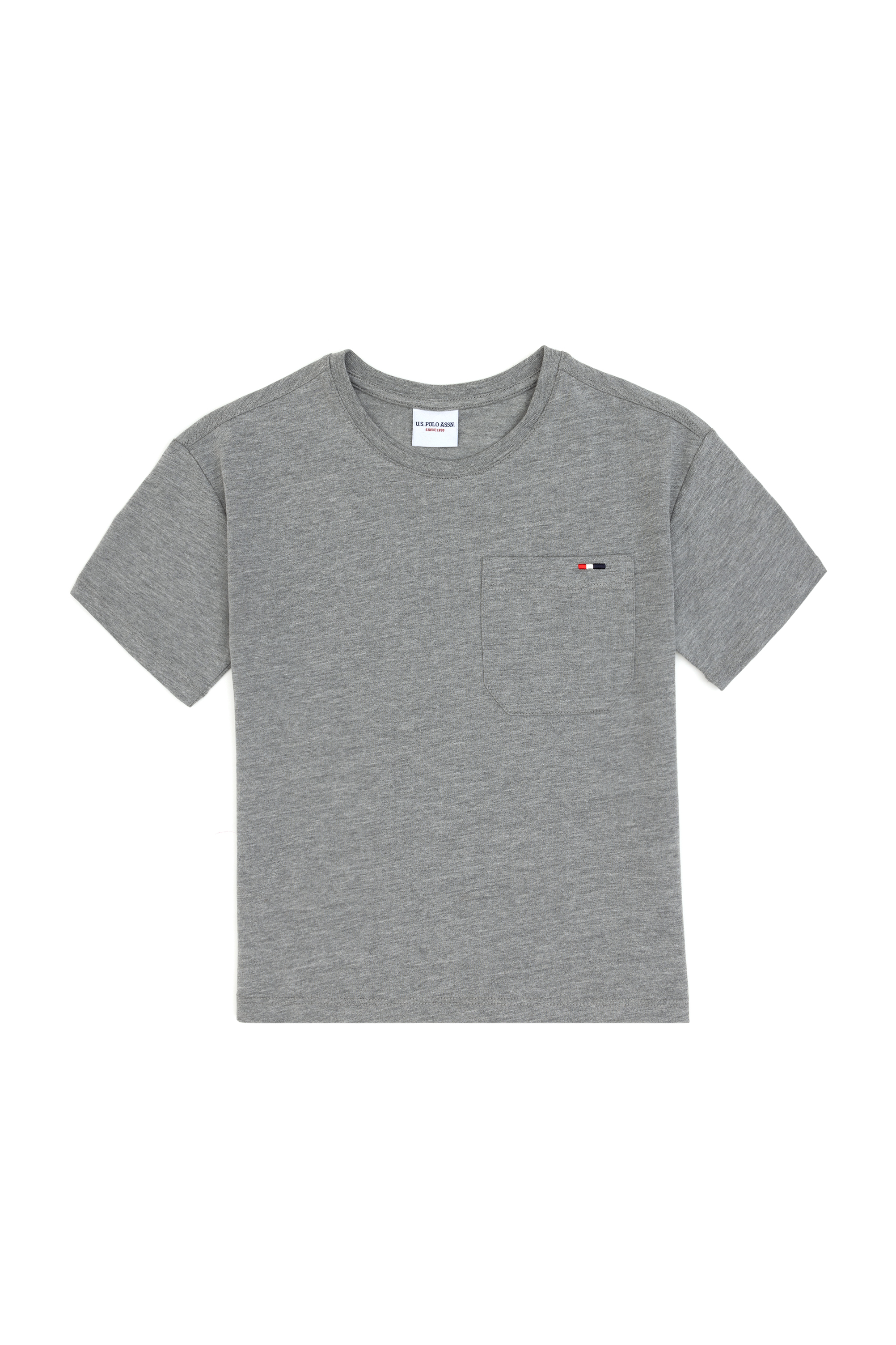تی شرت خاکستری ملانژ ریلکس پسرانه یو اس پولو | US POLO ASSN