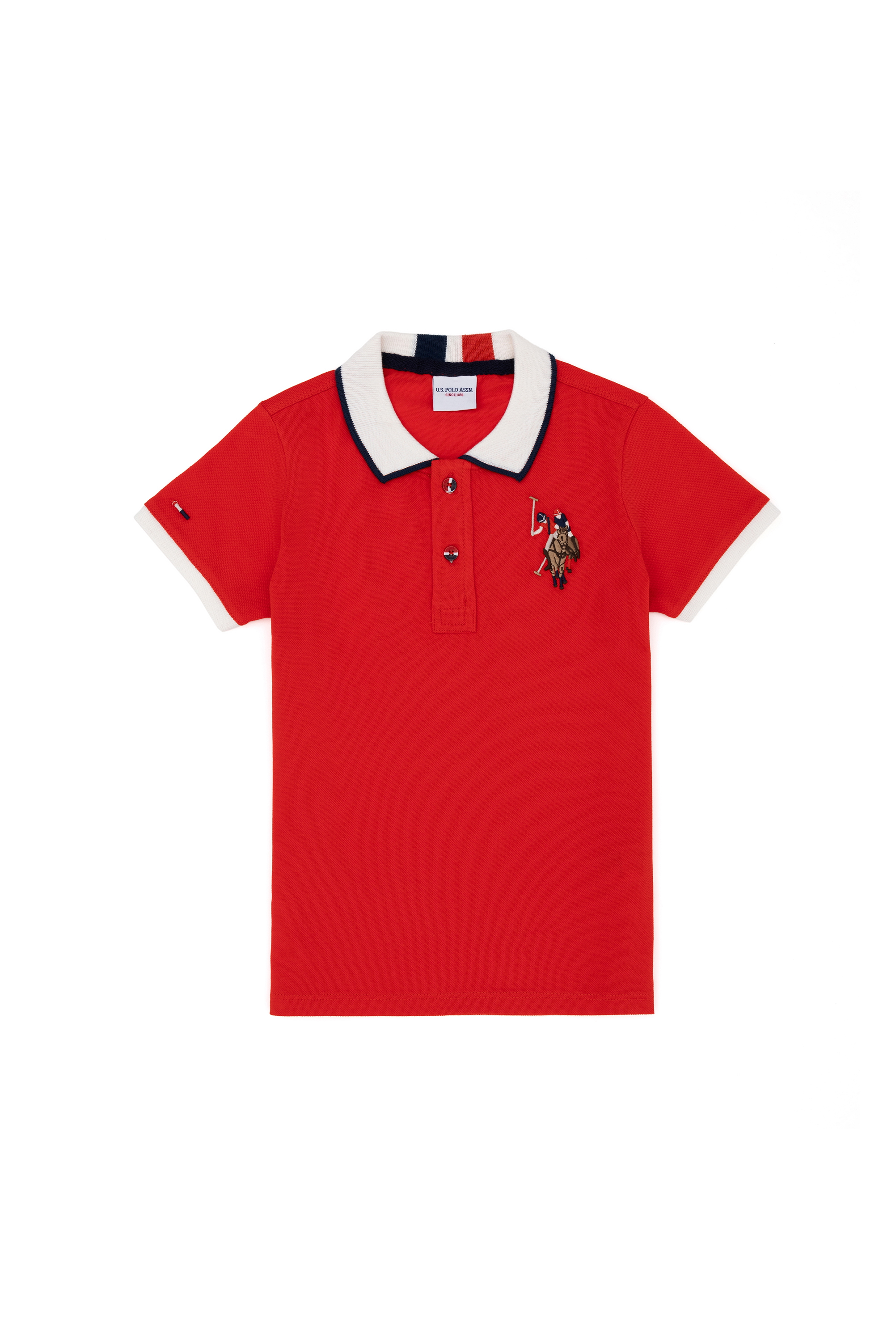 تی شرت بیسیک قرمز رگولار پسرانه یو اس پولو | US POLO ASSN