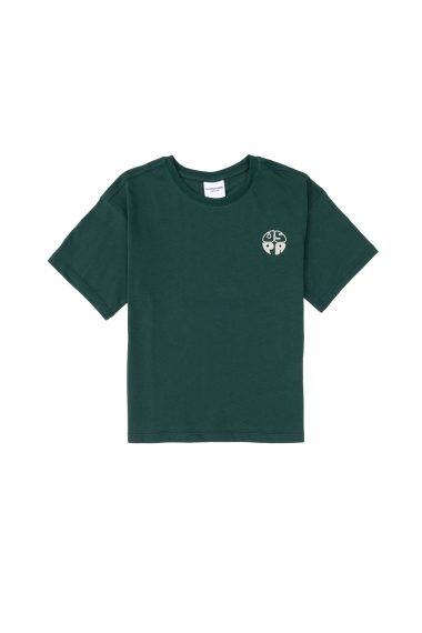 تی شرت بیسیک یقه گرد  سبز تیره  ریلکس  پسرانه یو اس پولو | US POLO ASSN