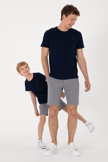 تی شرت بیسیک یقه گرد  لاجورد  رگولار  پسرانه یو اس پولو | US POLO ASSN