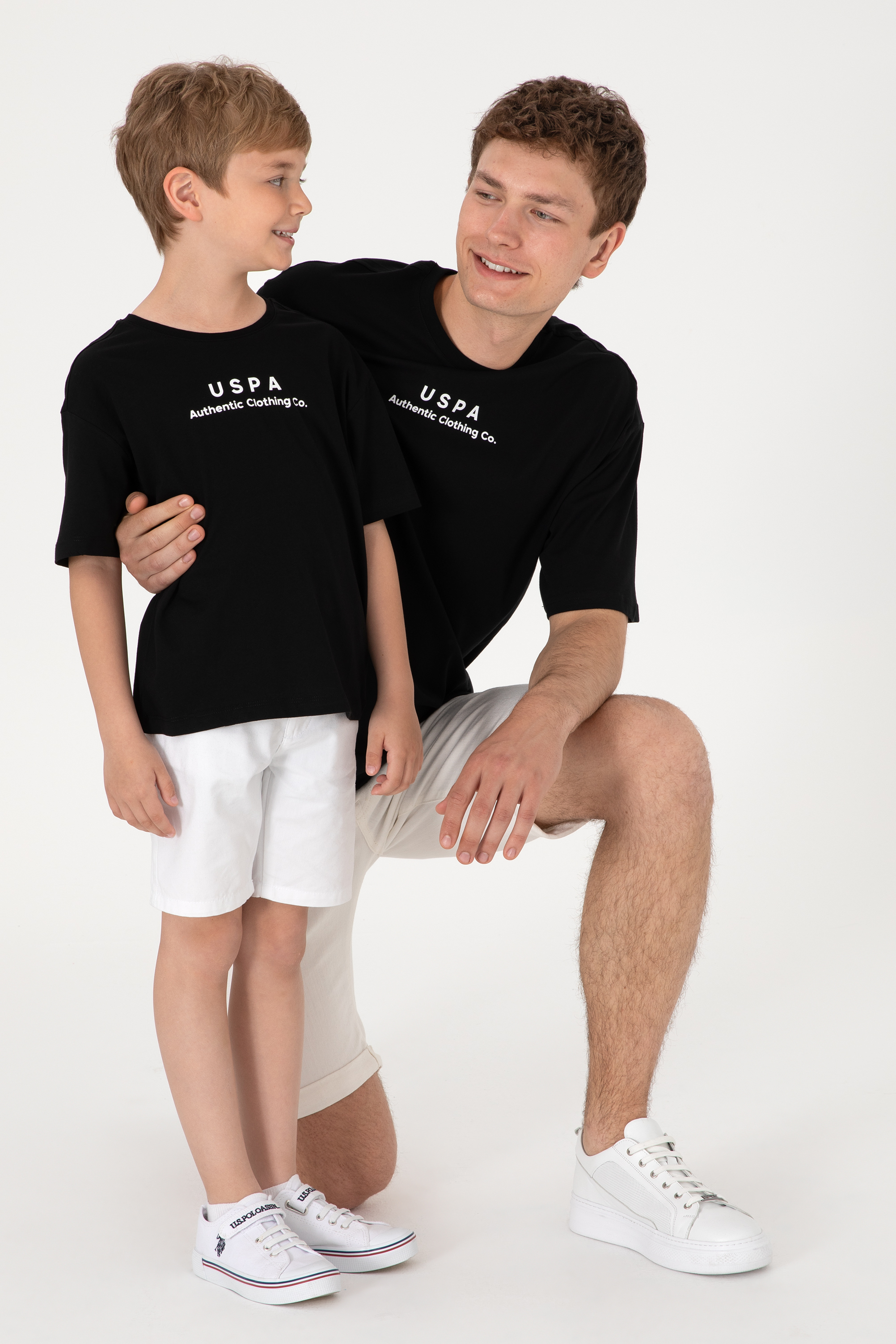تی شرت بیسیک یقه گرد سیاه ریلکس پسرانه یو اس پولو | US POLO ASSN