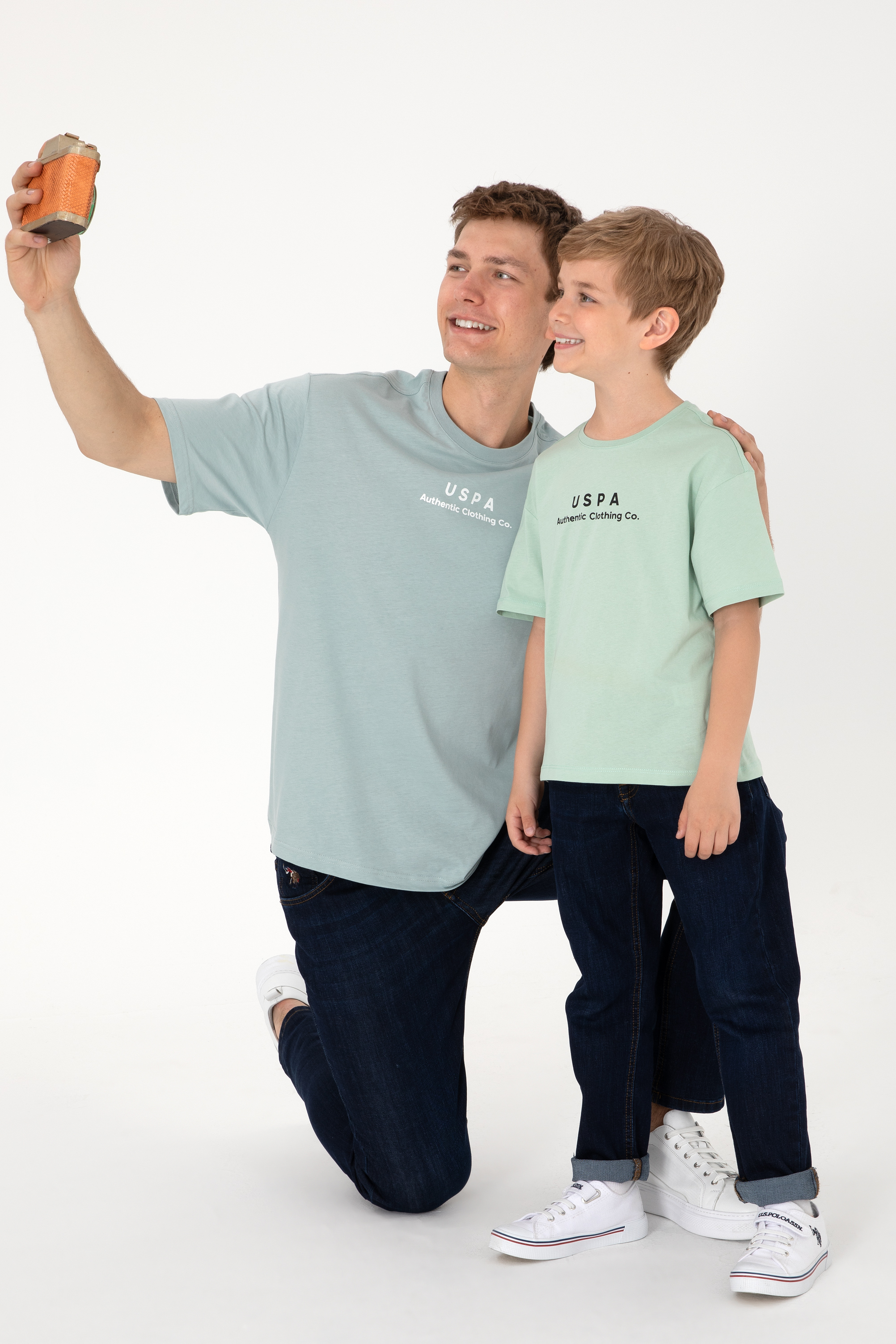 تی شرت بیسیک یقه گرد سبزآبی ریلکس پسرانه یو اس پولو | US POLO ASSN