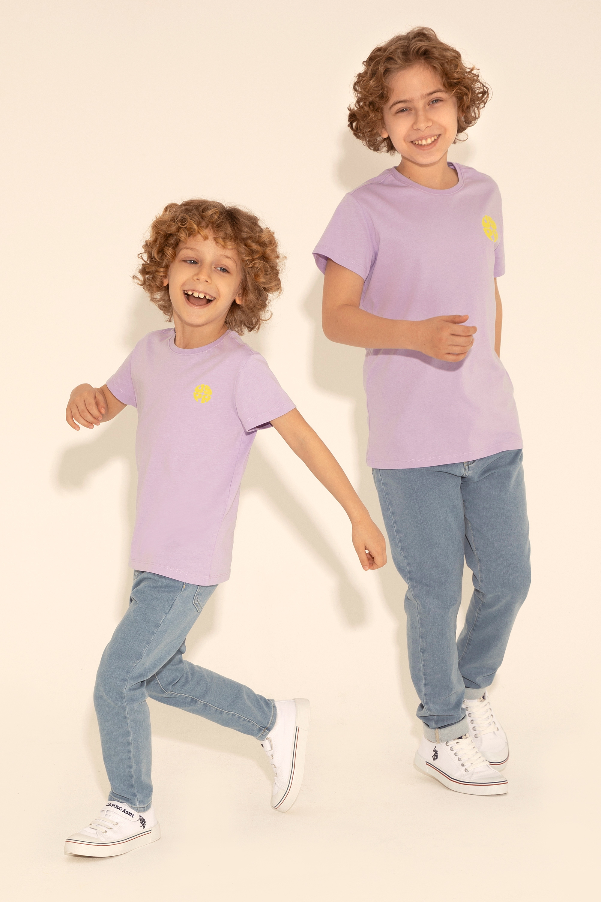 تی شرت یقه گرد یاسی رگولار پسرانه یو اس پولو | US POLO ASSN