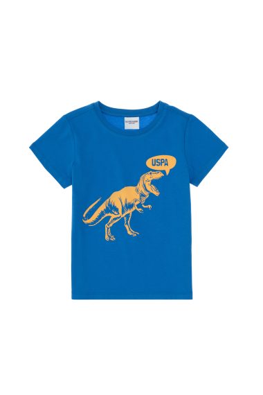 تی شرت یقه گرد  آبی کوبالت  رگولار  پسرانه یو اس پولو | US POLO ASSN