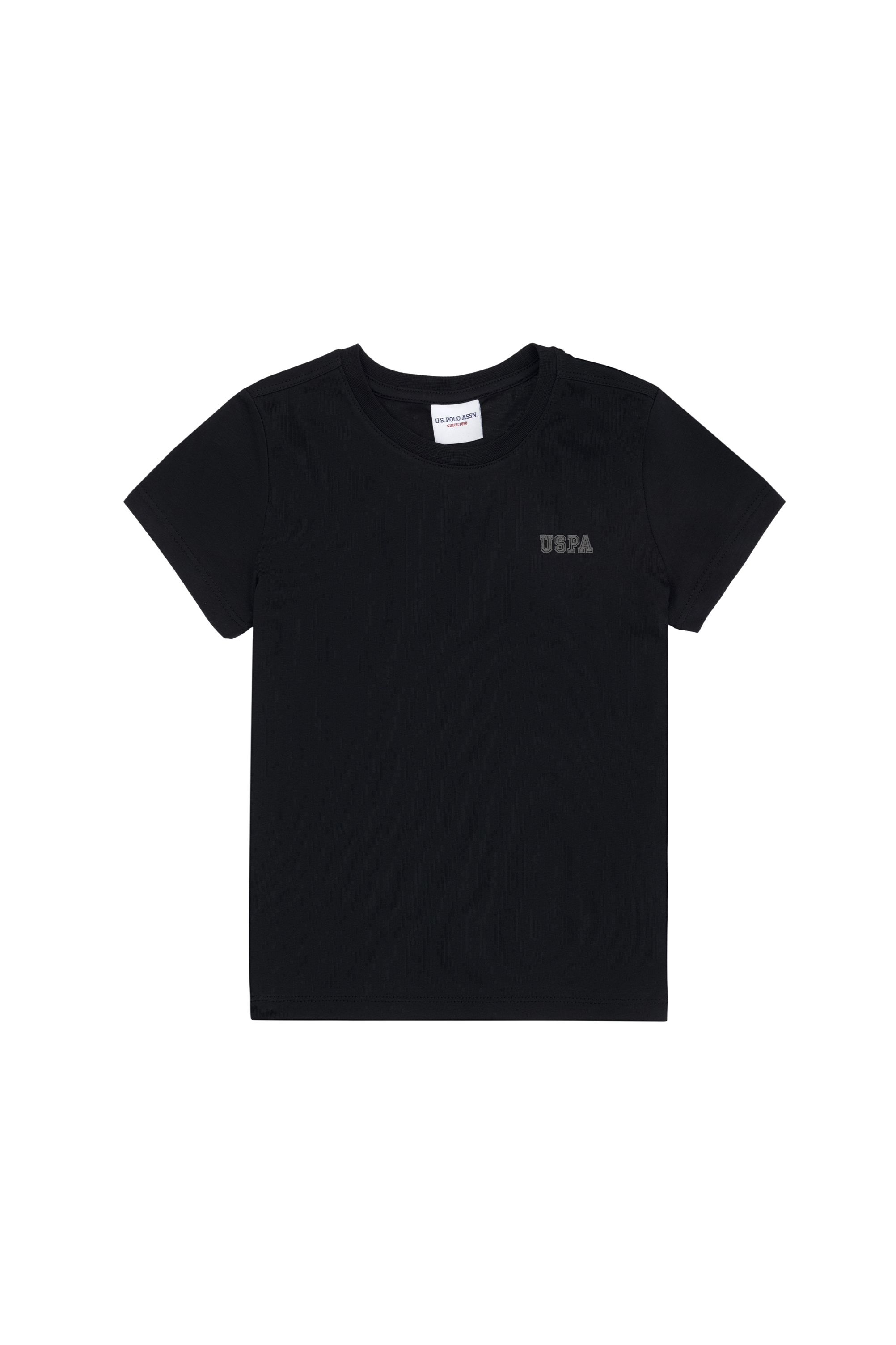 تی شرت یقه گرد سیاه رگولار پسرانه یو اس پولو | US POLO ASSN