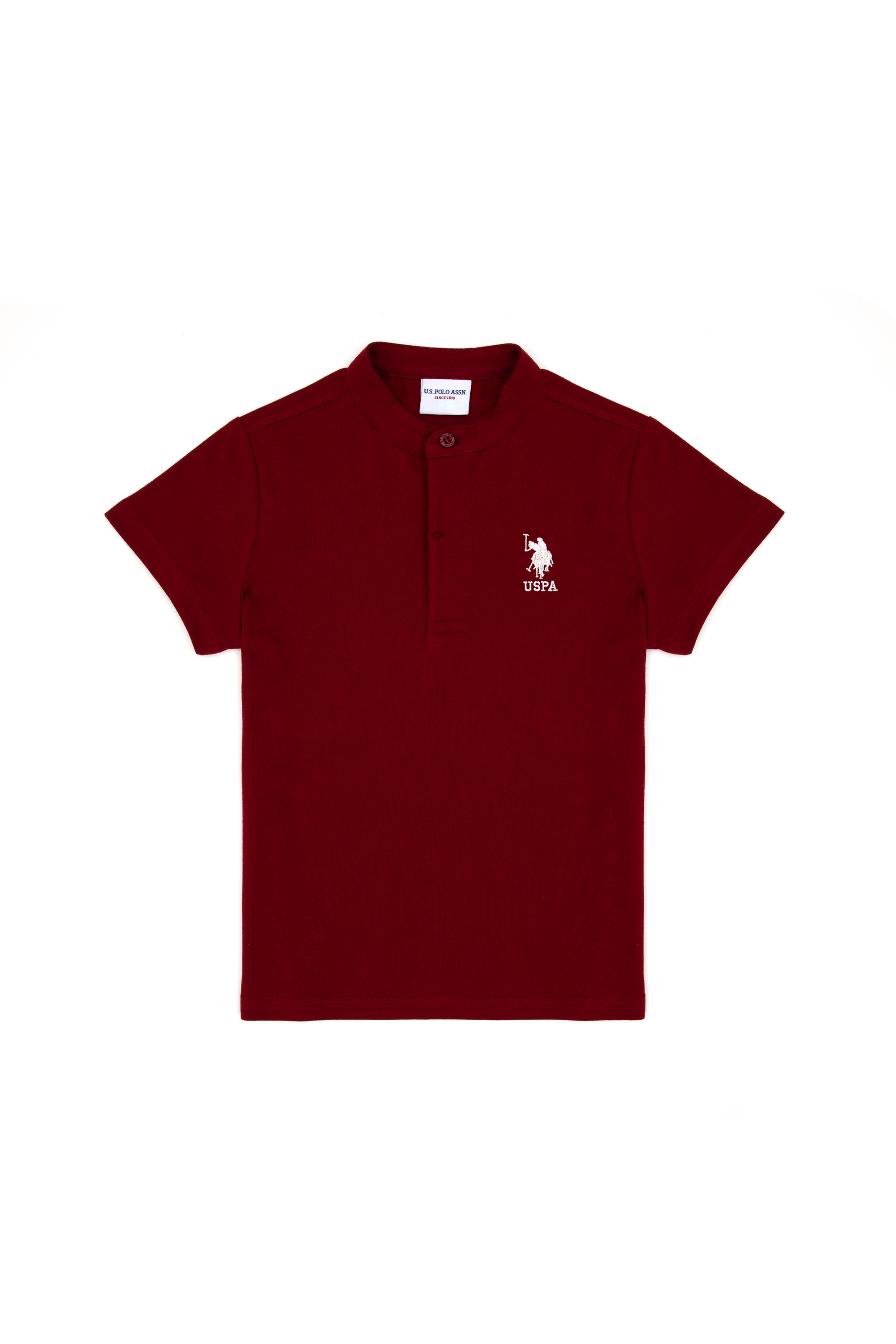 تی شرت یقه گرد بورگاندی رگولار پسرانه یو اس پولو | US POLO ASSN