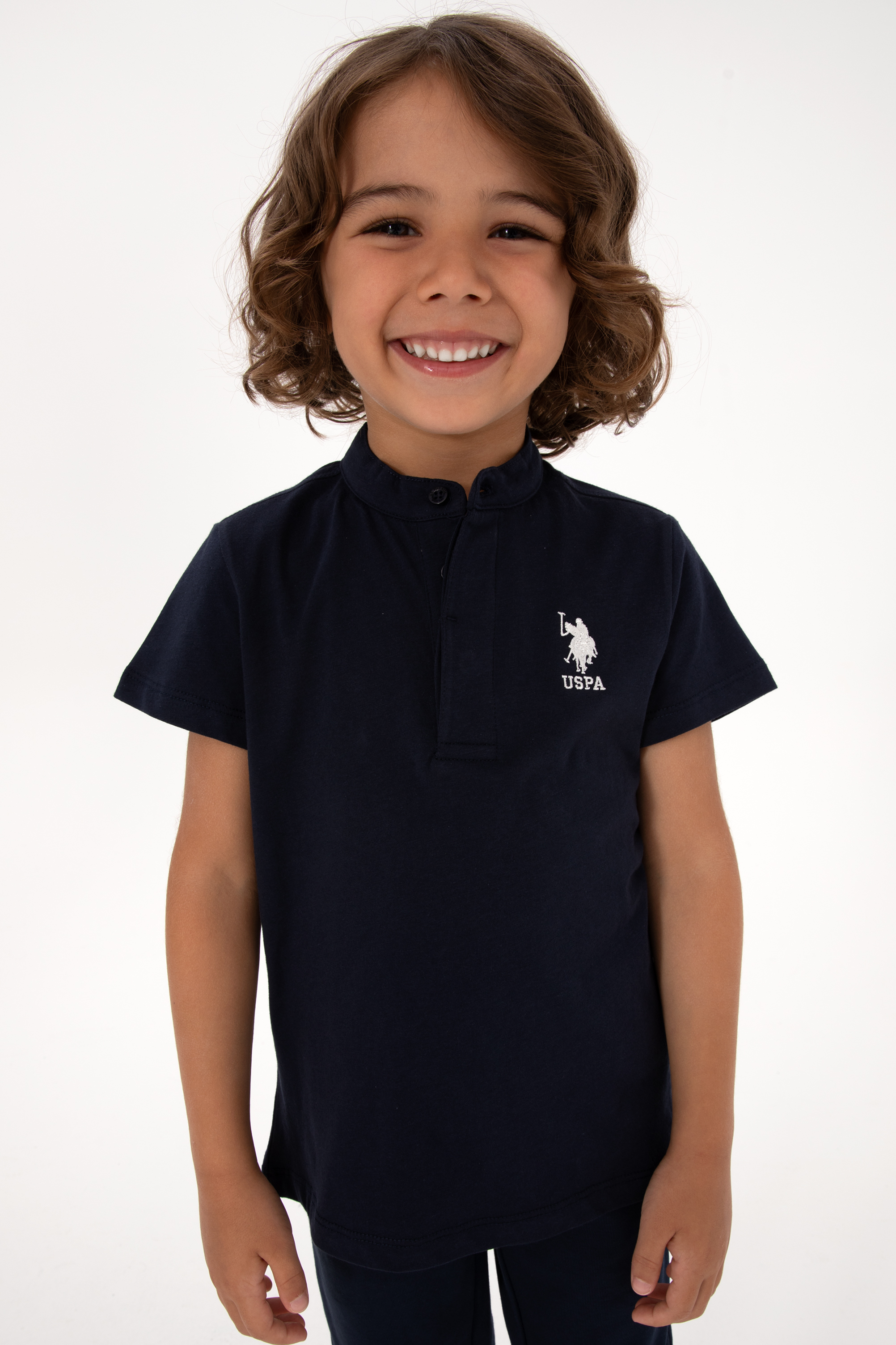 تی شرت یقه گرد لاجورد رگولار پسرانه یو اس پولو | US POLO ASSN