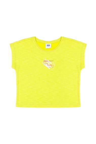 تی شرت یقه گرد یقه گرد سبز پسته ای  Crop Top  دخترانه یو اس پولو | US POLO ASSN