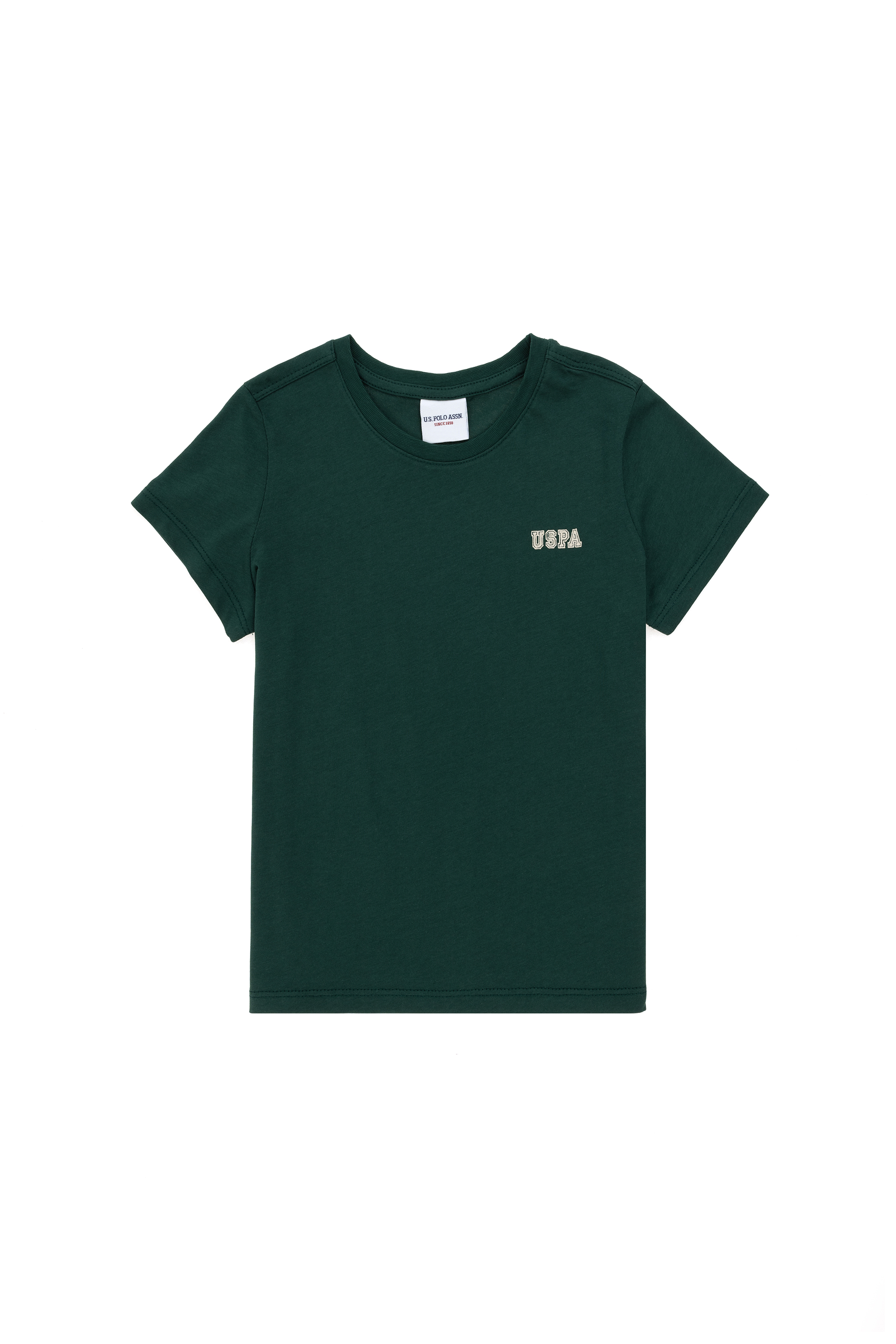 تی شرت یقه گرد سبز تیره رگولار پسرانه یو اس پولو | US POLO ASSN