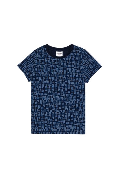 تی شرت یقه گرد  لاجورد روشن  رگولار  پسرانه یو اس پولو | US POLO ASSN