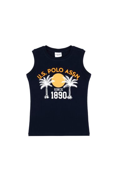 تی شرت یقه گرد  لاجورد  استاندارد فیت  پسرانه یو اس پولو | US POLO ASSN