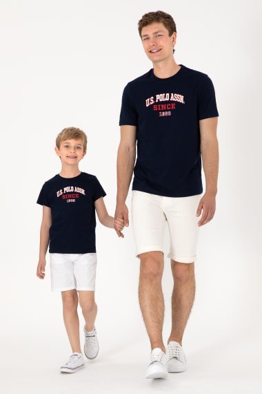 تی شرت یقه گرد  لاجورد  رگولار  پسرانه یو اس پولو | US POLO ASSN