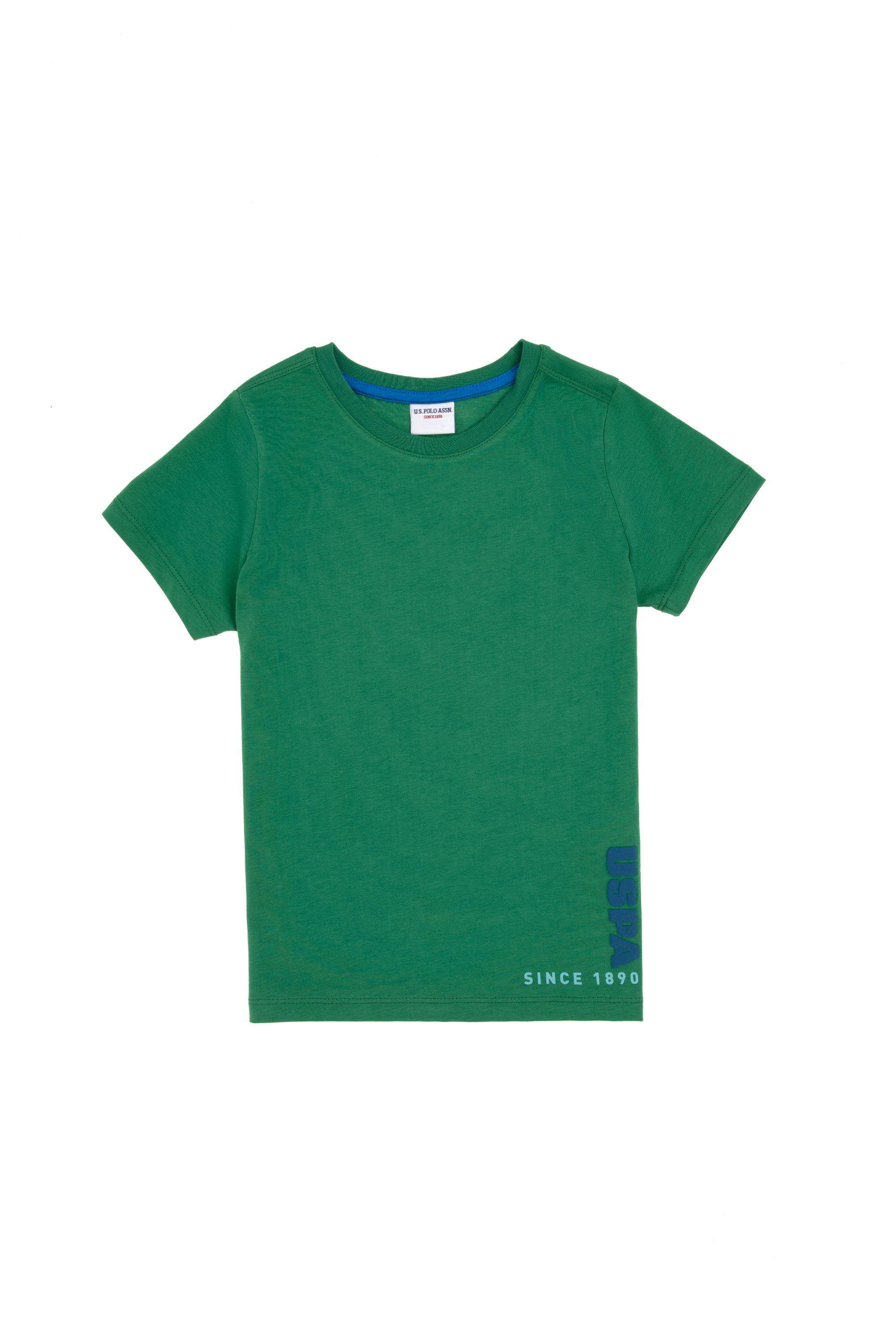 تی شرت یقه گرد سبز رگولار پسرانه یو اس پولو | US POLO ASSN