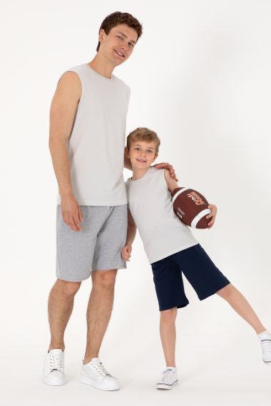 تی شرت یقه گرد  خاکستری روشن  رگولار  پسرانه یو اس پولو | US POLO ASSN