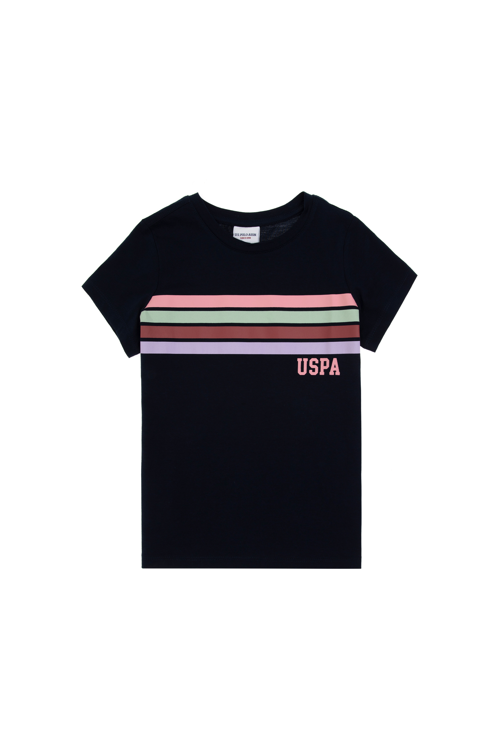 تی شرت یقه گرد لاجورد اندامی دخترانه یو اس پولو | US POLO ASSN