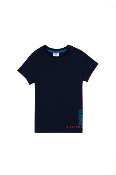 تی شرت یقه گرد  لاجورد  رگولار  پسرانه یو اس پولو | US POLO ASSN