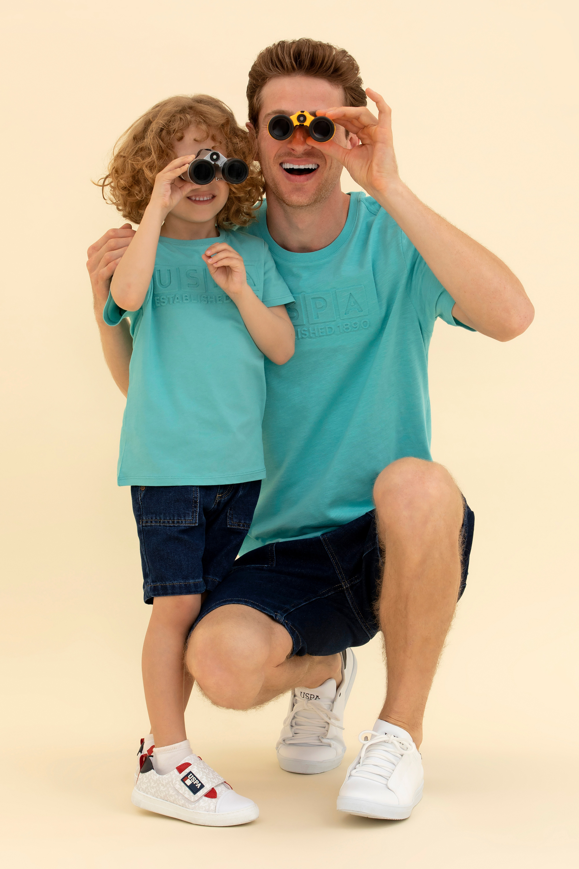 تی شرت یقه گرد یقه گرد نعناعی استاندارد فیت پسرانه یو اس پولو | US POLO ASSN