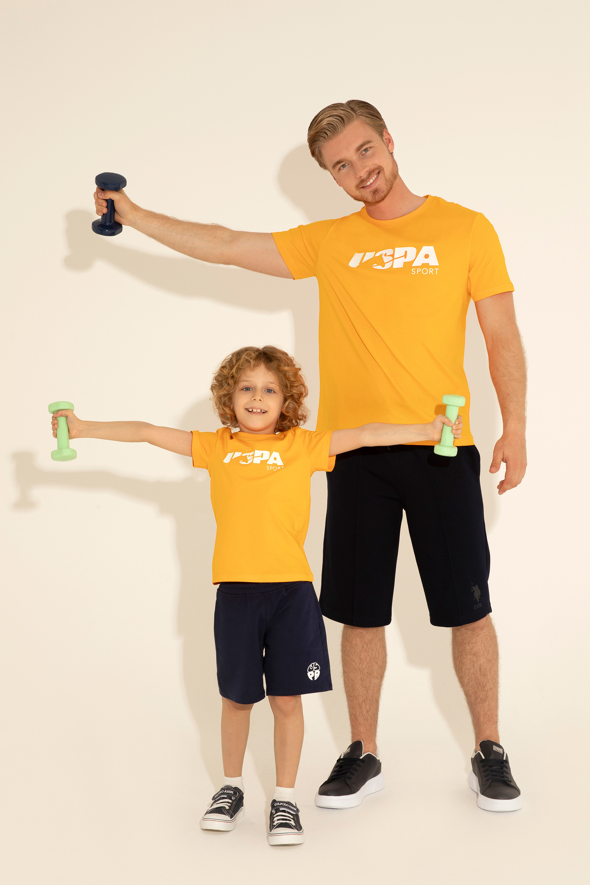 تی شرت یقه گرد نارنجی رگولار پسرانه یو اس پولو | US POLO ASSN