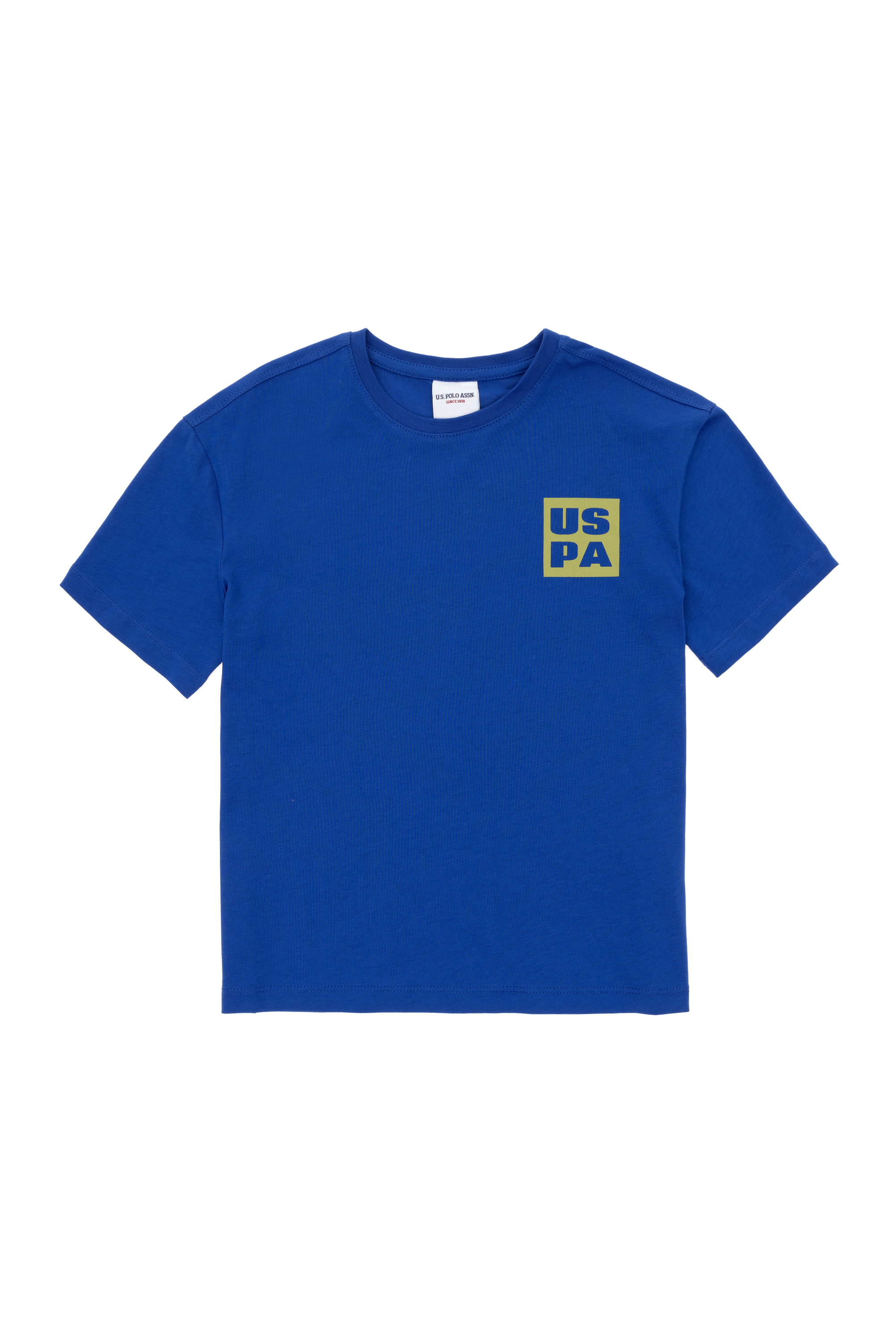 تی شرت یقه گرد اورسایز آبی ریلکس پسرانه یو اس پولو | US POLO ASSN