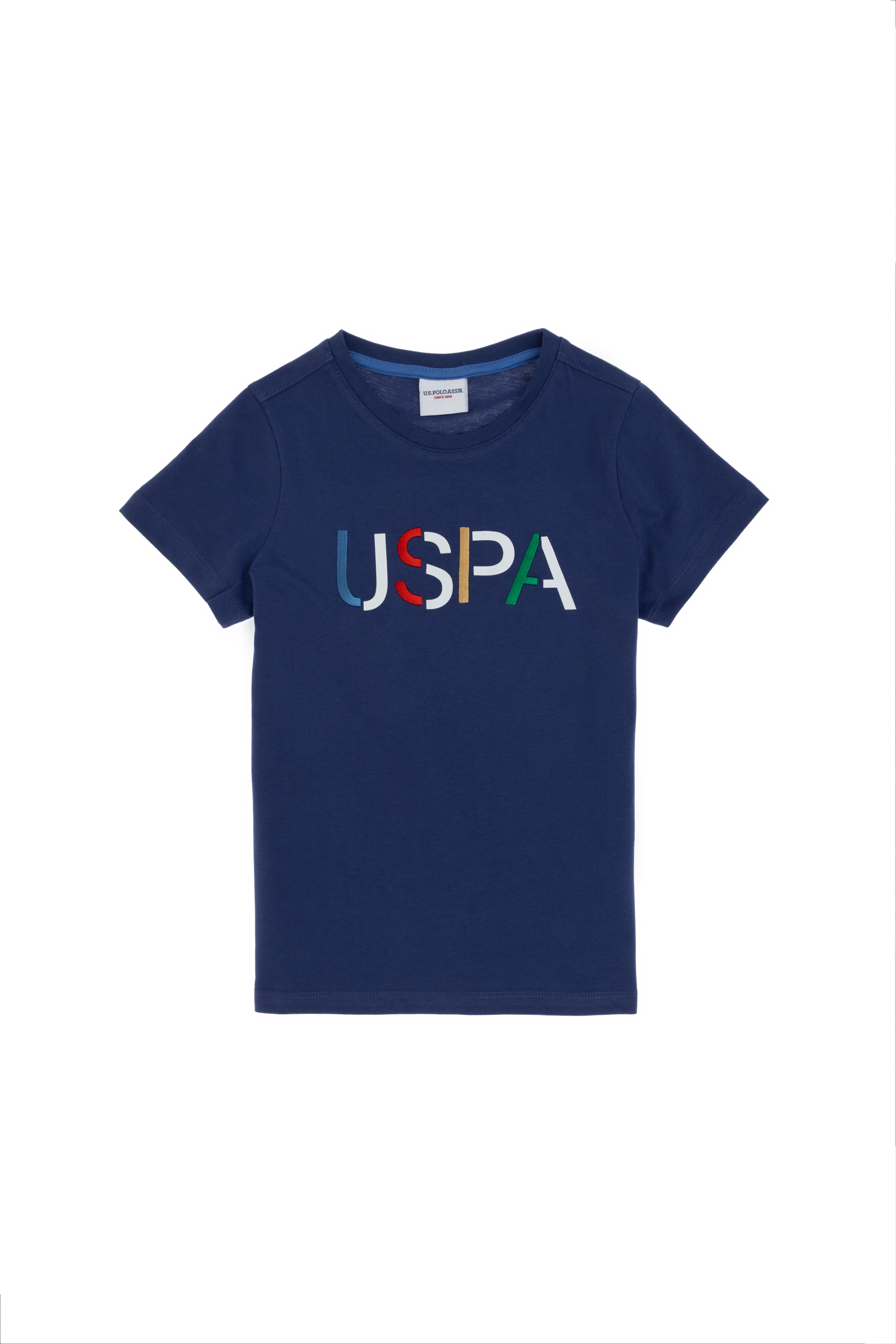 تی شرت یقه گرد لاجورد روشن رگولار پسرانه یو اس پولو | US POLO ASSN