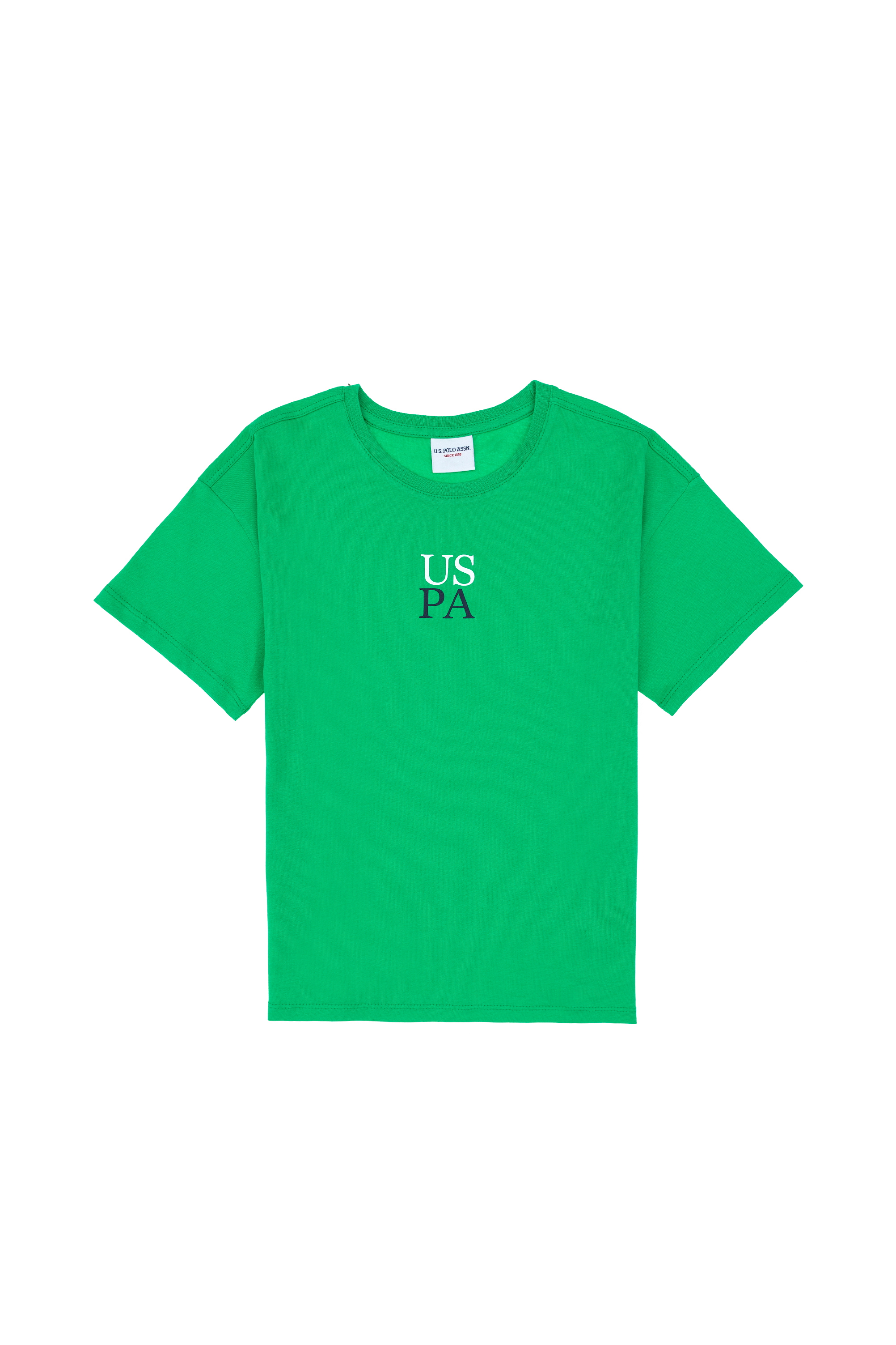 تی شرت یقه گرد اورسایز سبز Oversize پسرانه یو اس پولو | US POLO ASSN