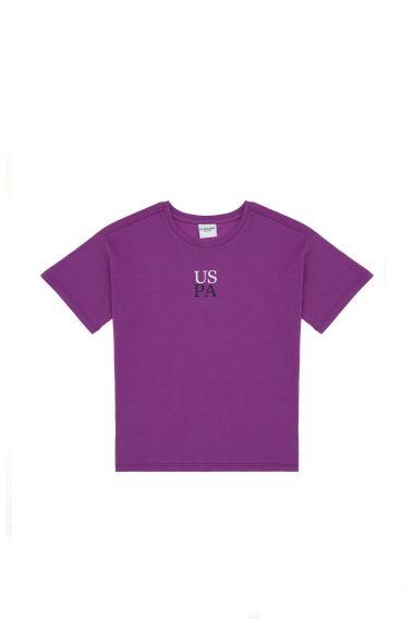 تی شرت یقه گرد اورسایز  بنفش  Oversize  پسرانه یو اس پولو | US POLO ASSN
