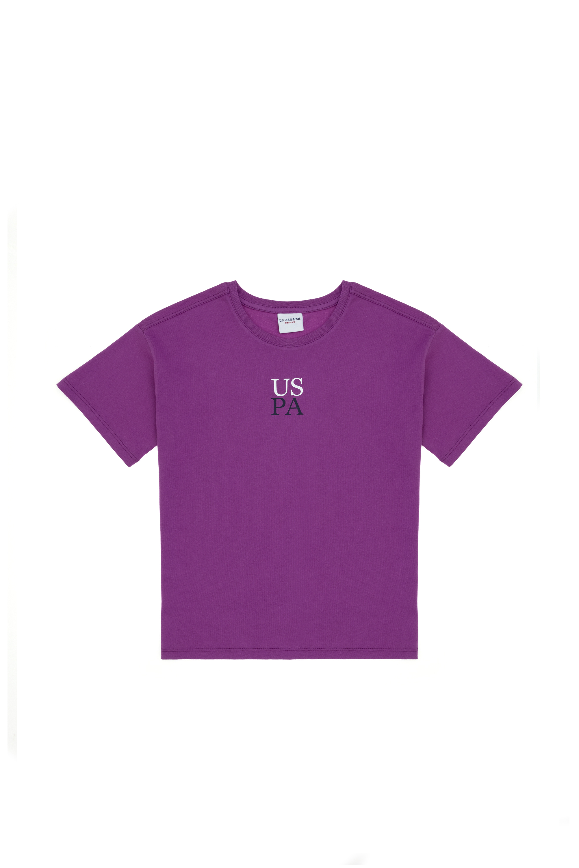 تی شرت یقه گرد اورسایز بنفش Oversize پسرانه یو اس پولو | US POLO ASSN