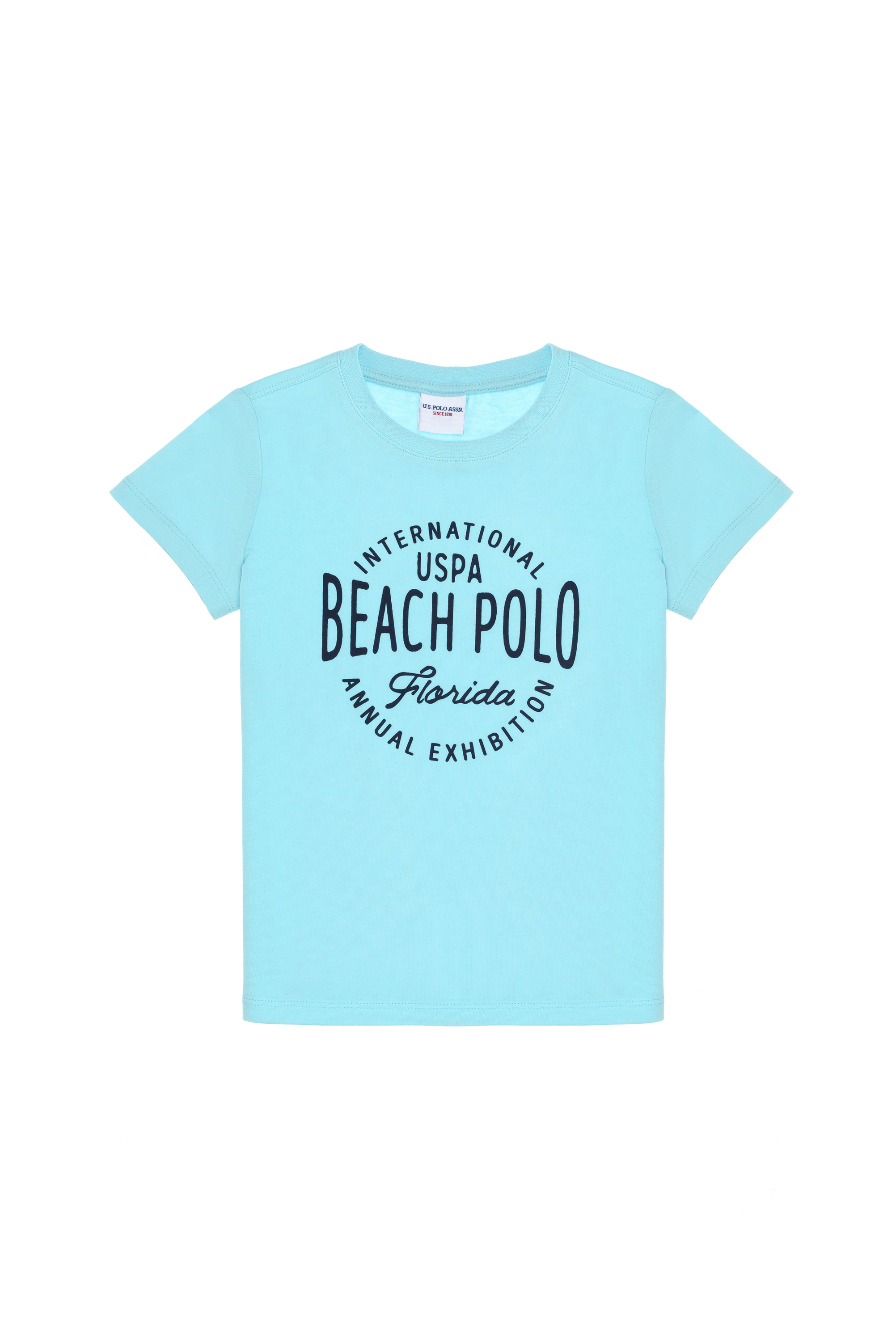 تی شرت یقه گرد نیلی رگولار پسرانه یو اس پولو | US POLO ASSN