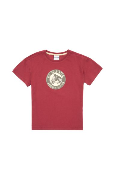 تی شرت یقه گرد اورسایز  آلبالویی  Oversize  پسرانه یو اس پولو | US POLO ASSN