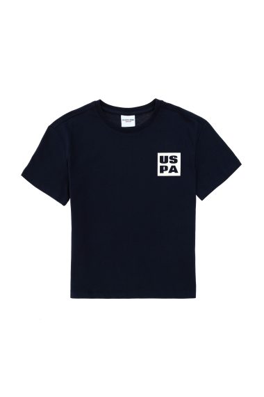 تی شرت یقه گرد اورسایز  لاجورد  ریلکس  پسرانه یو اس پولو | US POLO ASSN