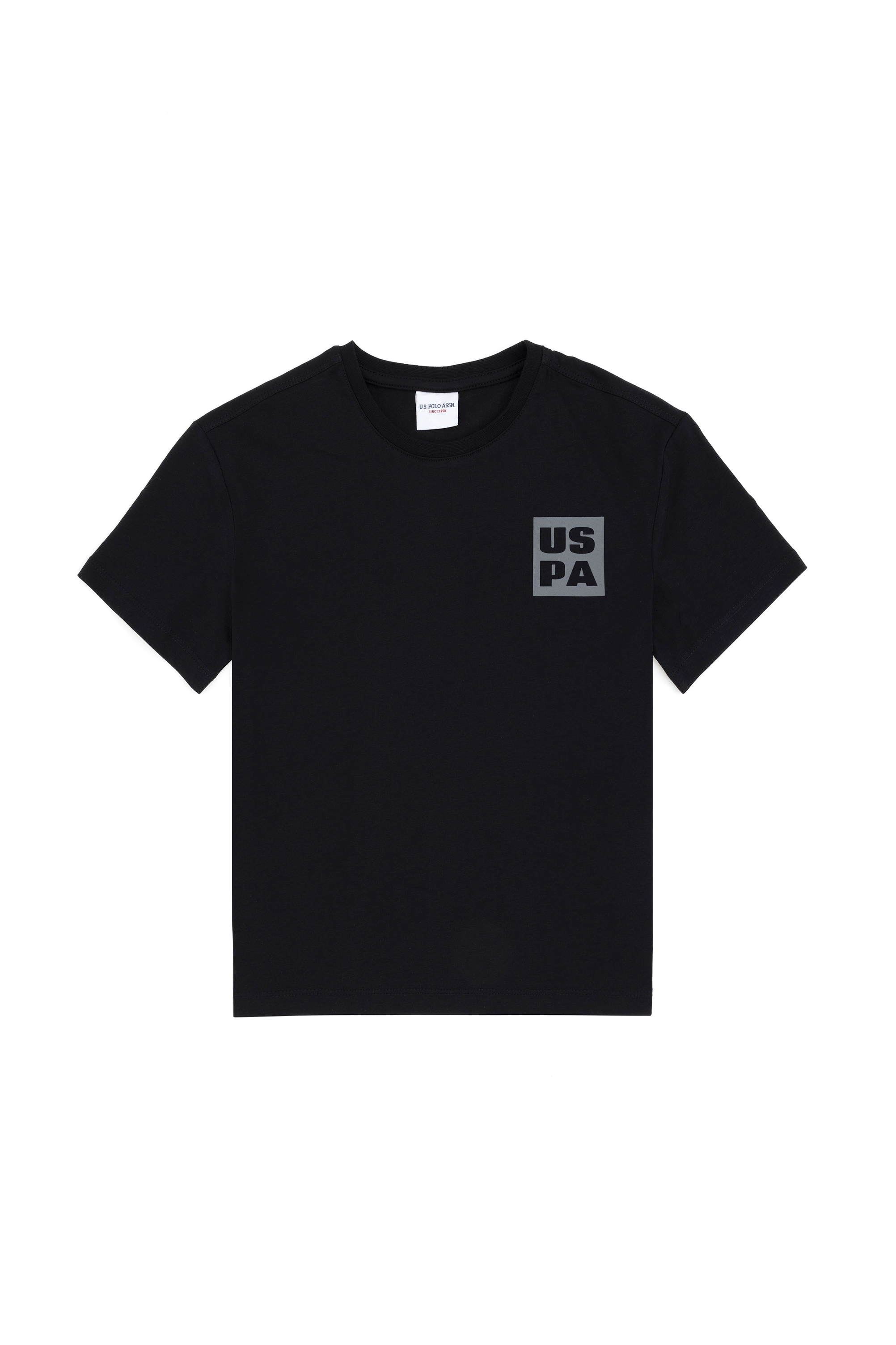 تی شرت یقه گرد اورسایز سیاه ریلکس پسرانه یو اس پولو | US POLO ASSN