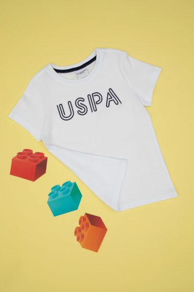 تی شرت یقه گرد بیسیک  سفید  رگولار  پسرانه یو اس پولو | US POLO ASSN