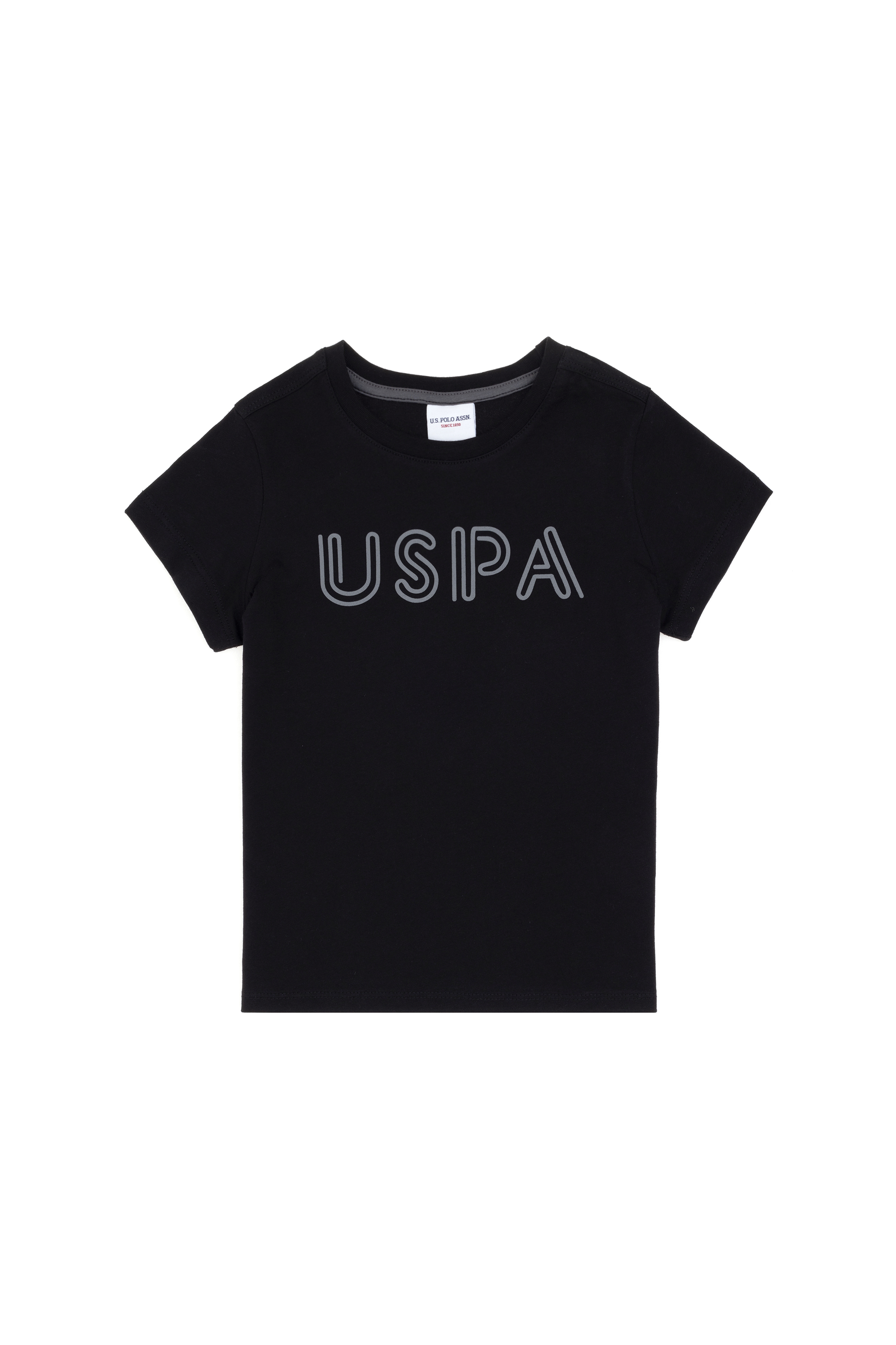 تی شرت یقه گرد بیسیک سیاه رگولار پسرانه یو اس پولو | US POLO ASSN