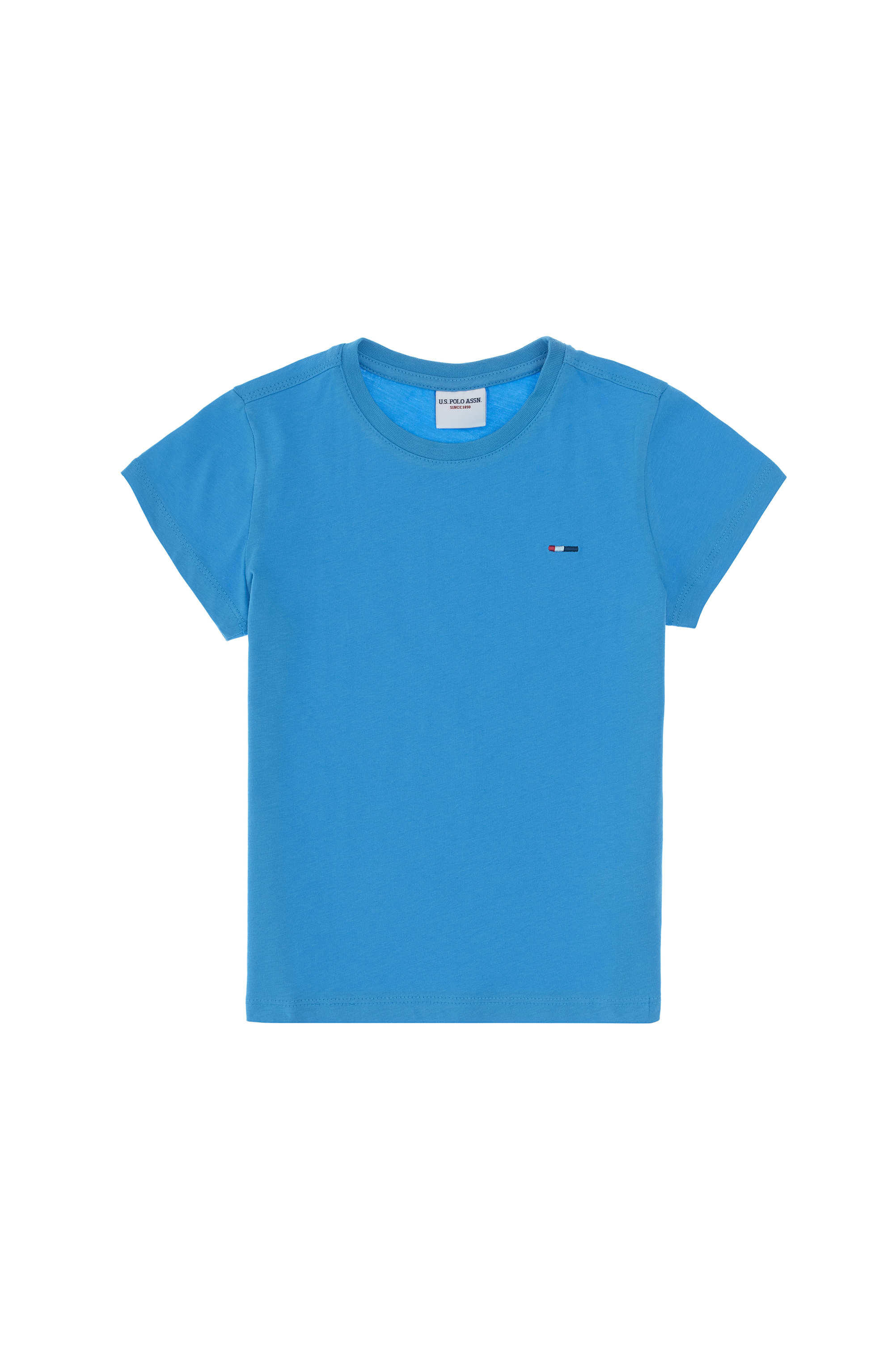 تی شرت یقه گرد بیسیک فیروزه ای رگولار پسرانه یو اس پولو | US POLO ASSN