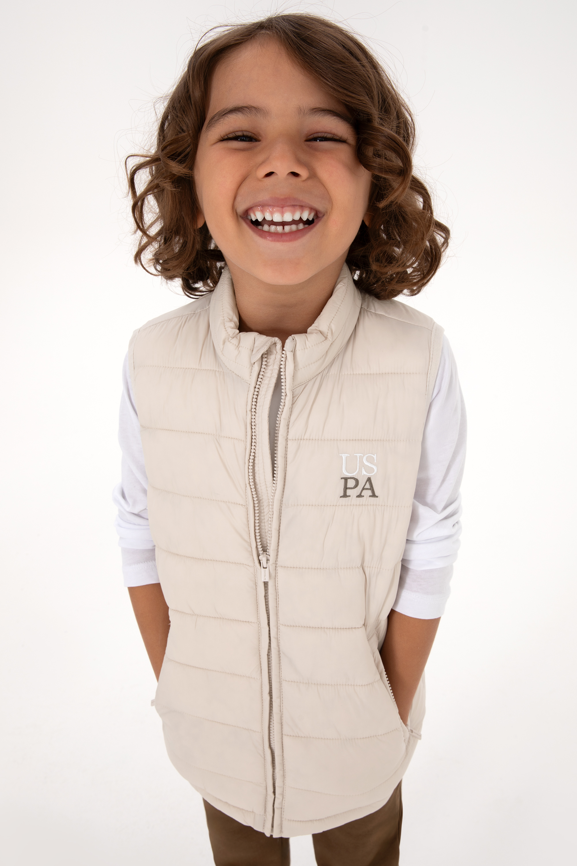 جلیقه خاکستری BASIC پسرانه یو اس پولو | US POLO ASSN