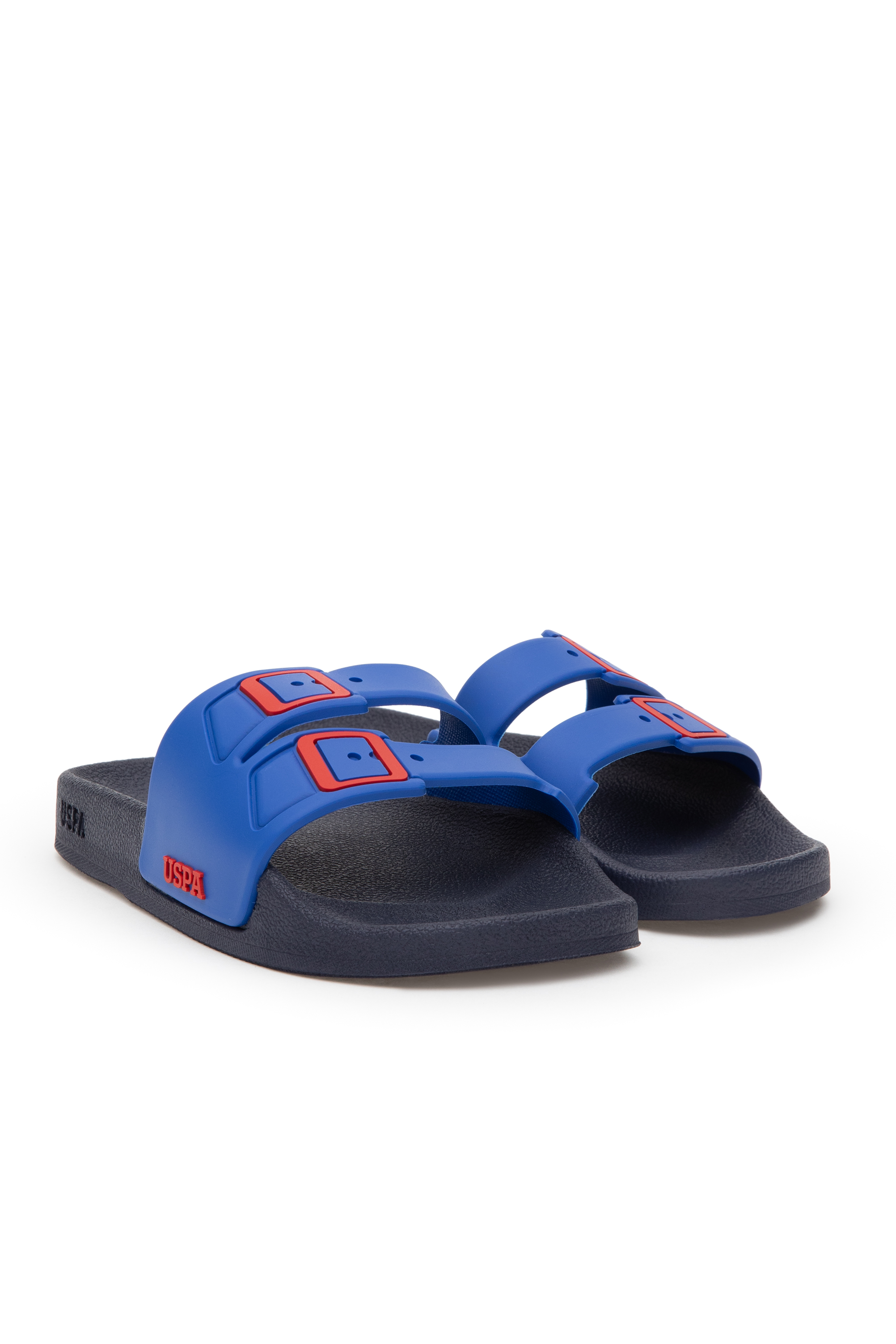 دمپایی آبی کوبالت استاندارد فیت پسرانه یو اس پولو | US POLO ASSN