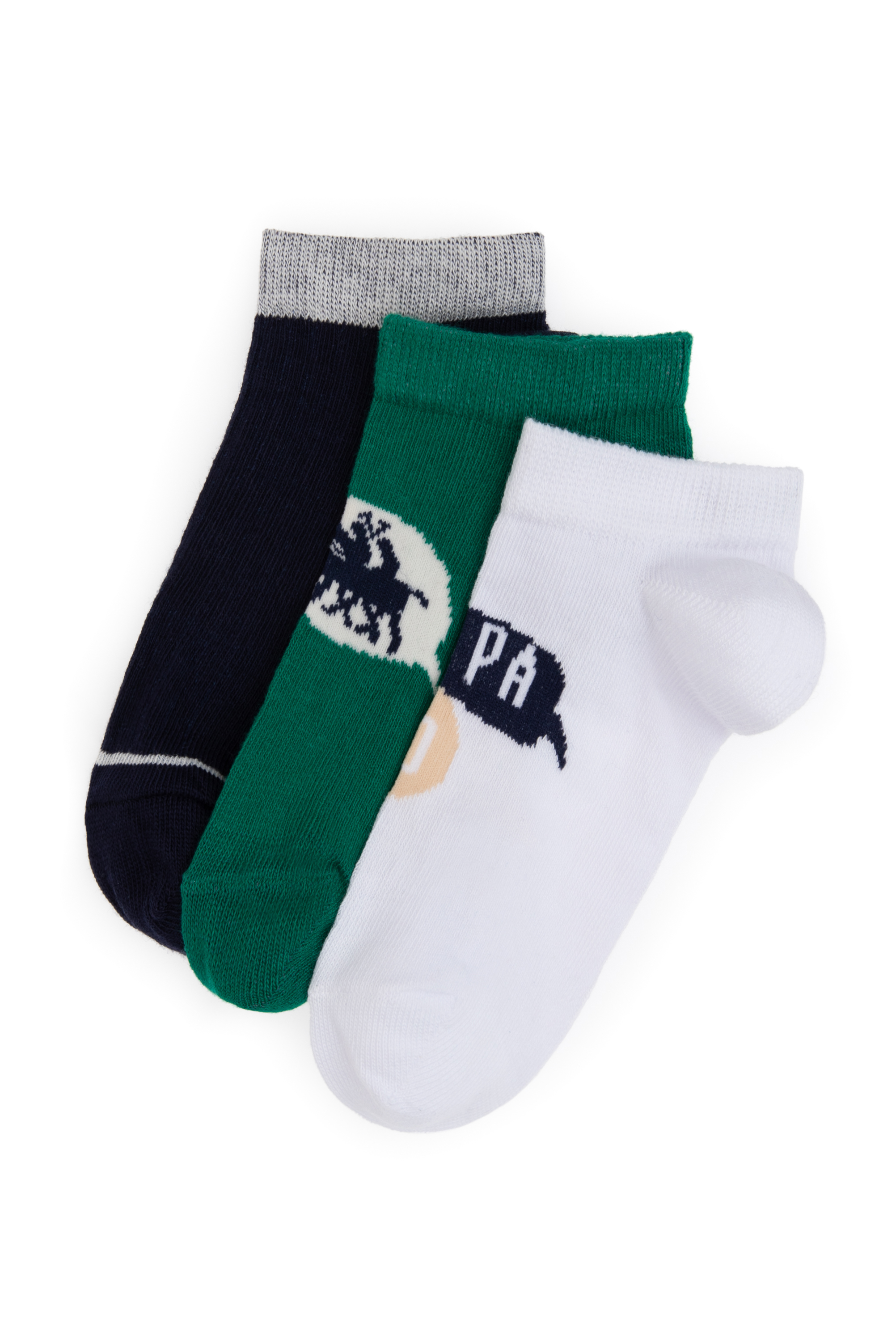 جوراب سفید رگولار پسرانه یو اس پولو | US POLO ASSN