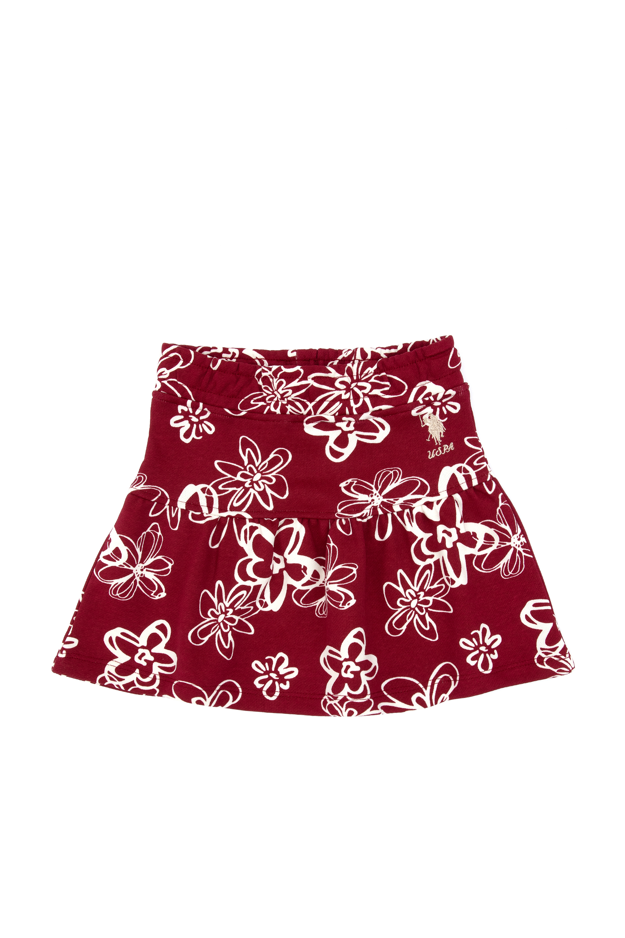 دامن قرمز Flare دخترانه یو اس پولو | US POLO ASSN