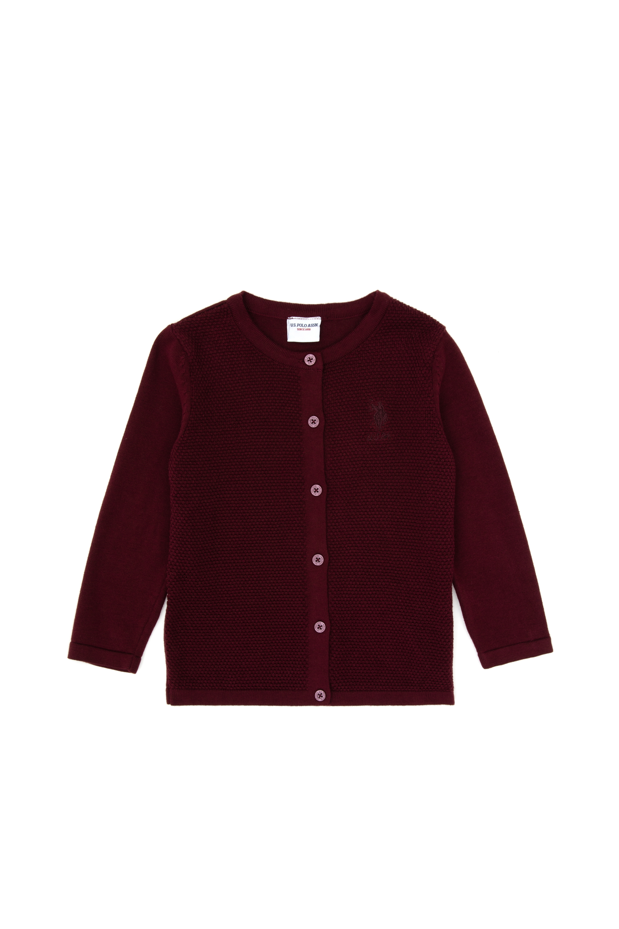 ژاکت آلبالویی اندامی دخترانه یو اس پولو | US POLO ASSN