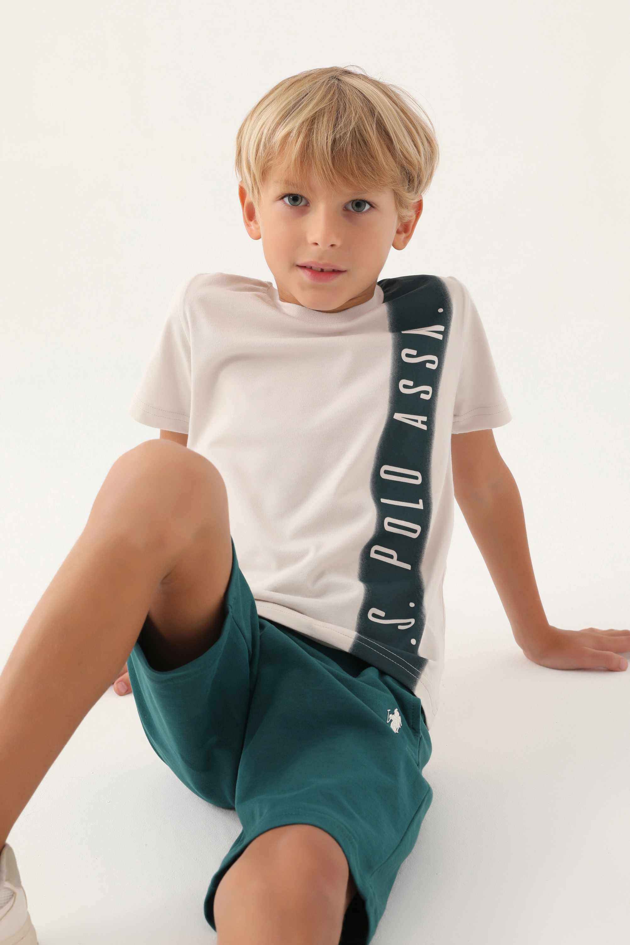 ست پیژامه خاکستری استاندارد فیت پسرانه یو اس پولو | US POLO ASSN