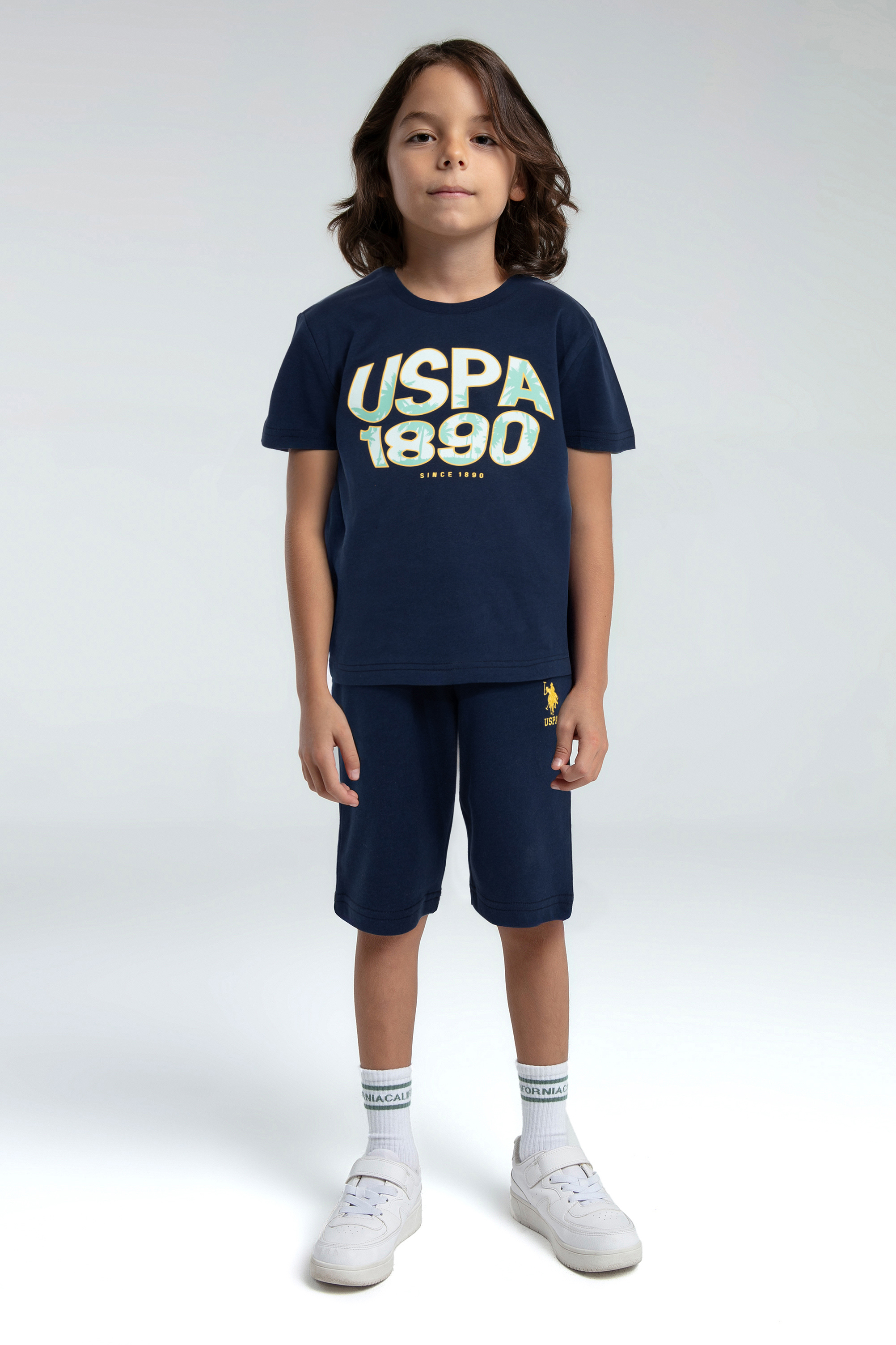 ست پیژامه لاجورد استاندارد فیت پسرانه یو اس پولو | US POLO ASSN