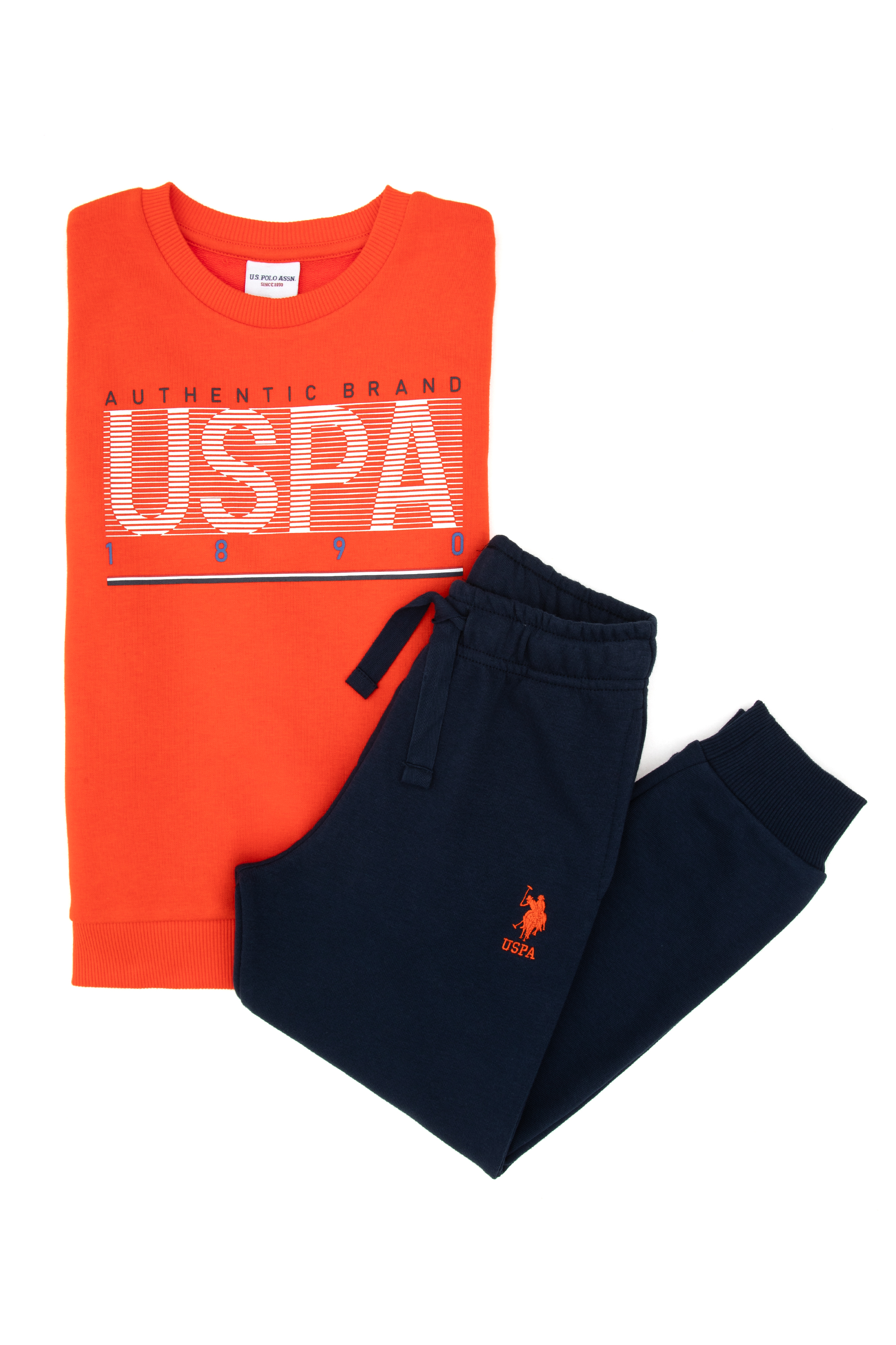 ست پیژامه گل اناری استاندارد فیت پسرانه یو اس پولو | US POLO ASSN
