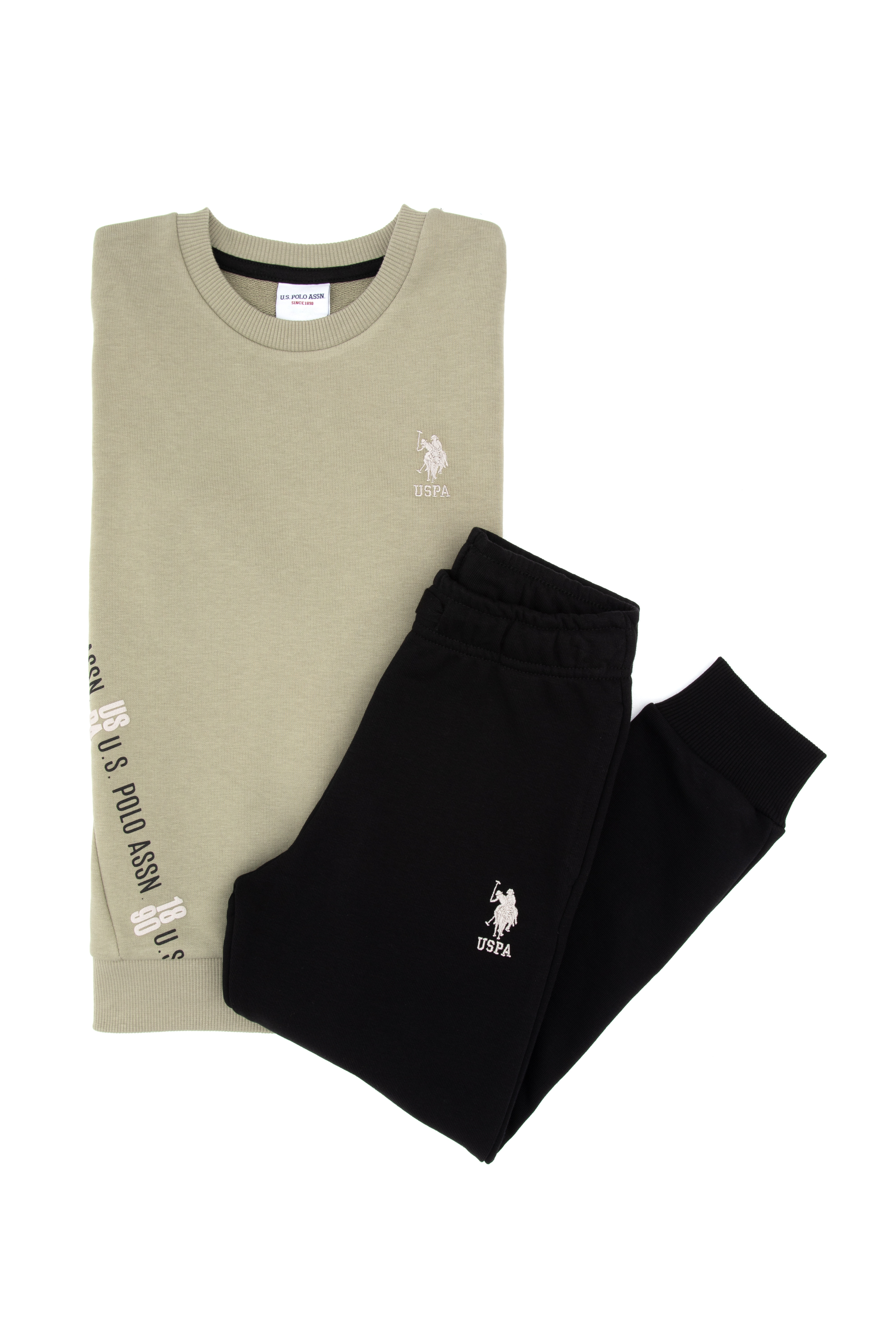 ست پیژامه سبزآبی استاندارد فیت پسرانه یو اس پولو | US POLO ASSN