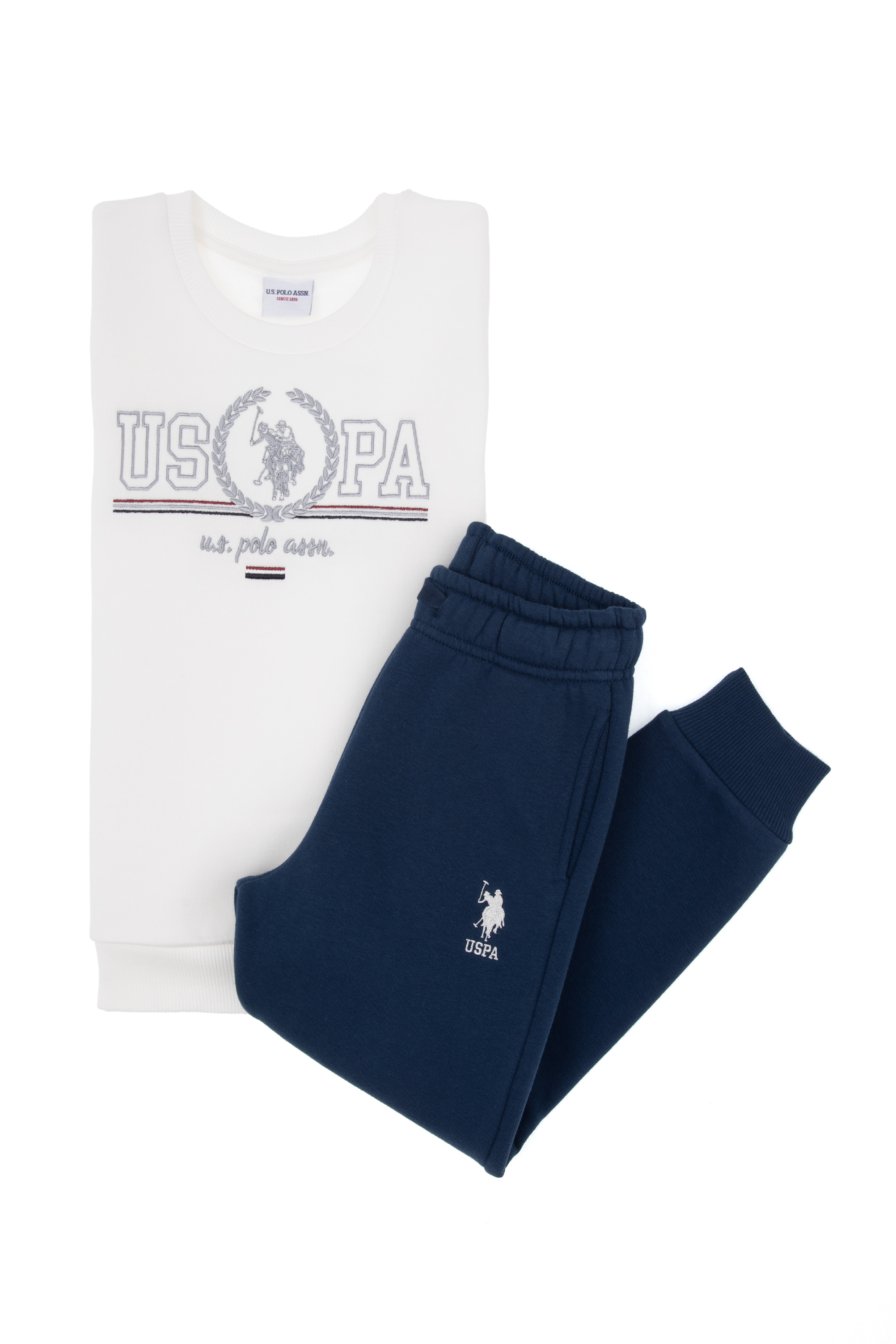 ست پیژامه سفید استاندارد فیت پسرانه یو اس پولو | US POLO ASSN