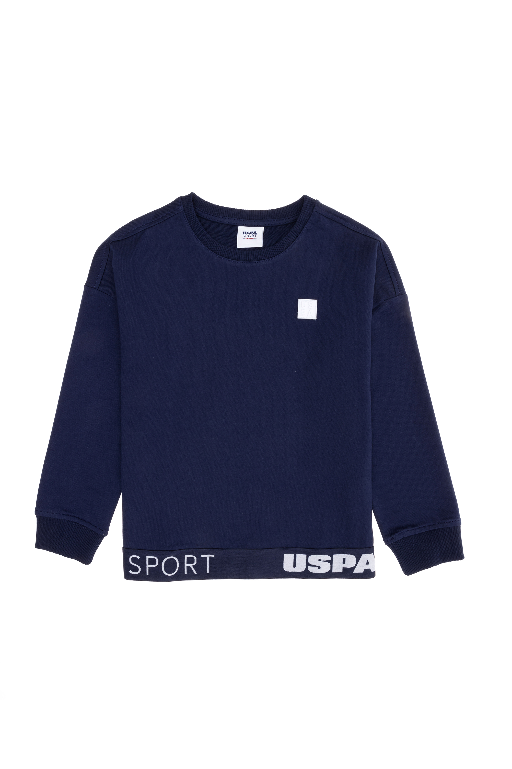 سویشرت یقه گرد لاجورد Oversize پسرانه یو اس پولو | US POLO ASSN