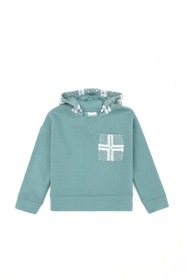 سویشرت هودی نعناعی  Oversize  دخترانه یو اس پولو | US POLO ASSN