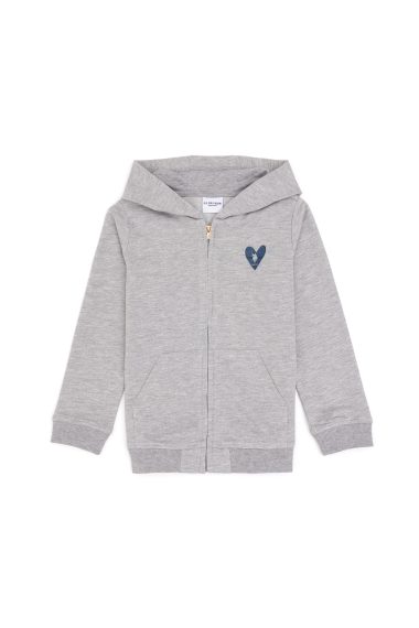 سویشرت بیسیک  خاکستری روشن ملانژ  رگولار  دخترانه یو اس پولو | US POLO ASSN